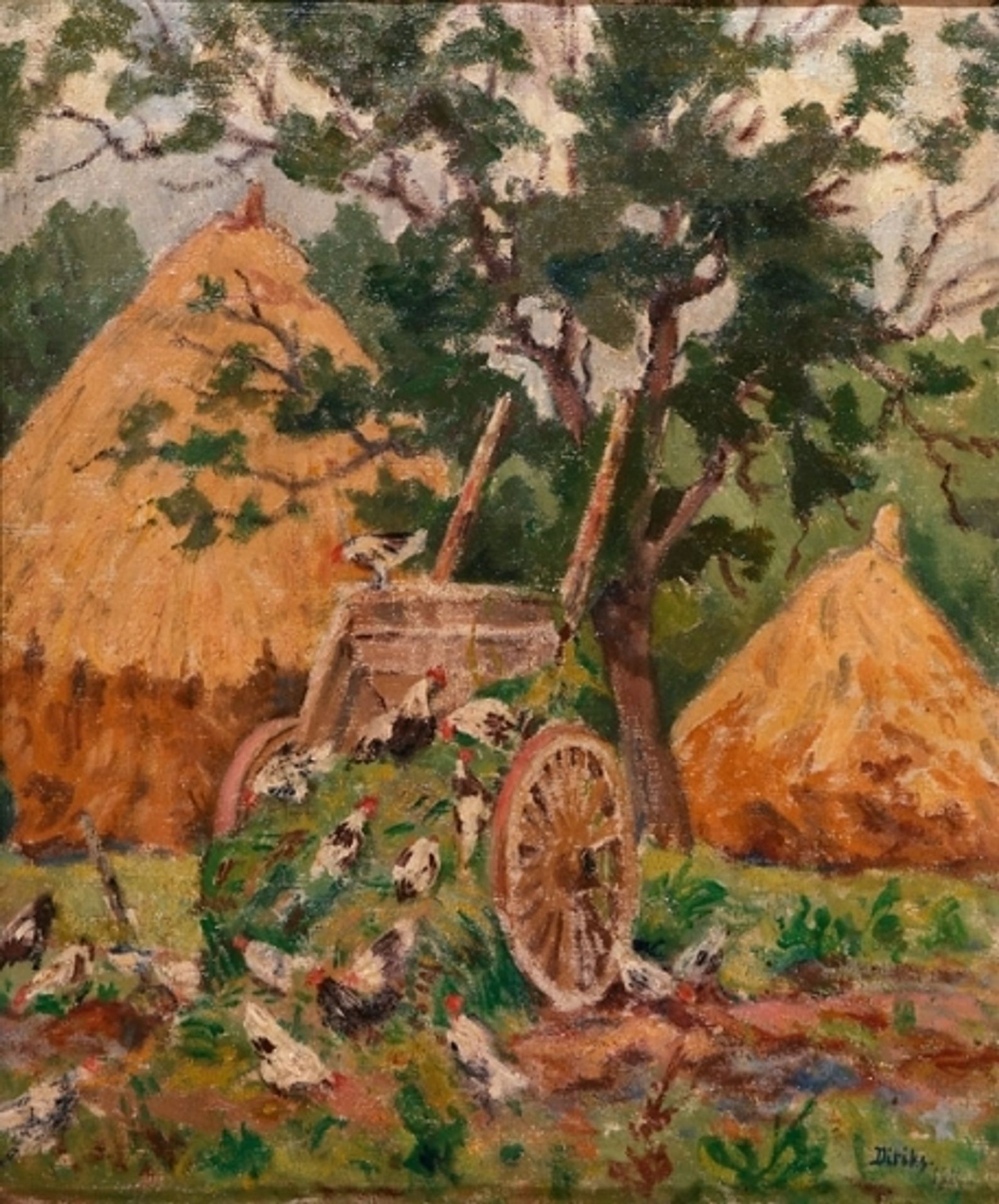 Chickens, France by Karl Edvard Diriks