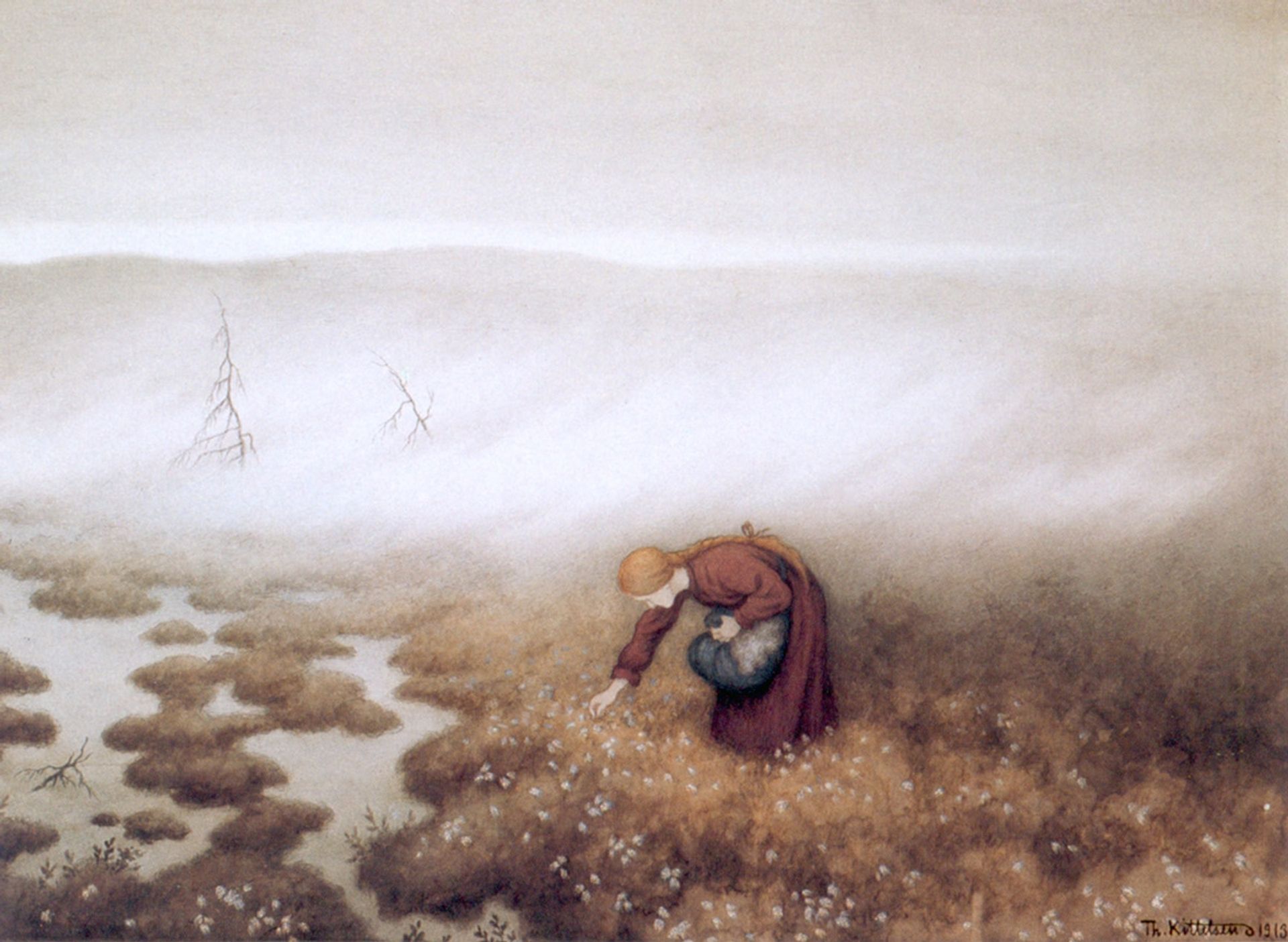 Prinsessen Som Sanker Myrull by Theodor Severin Kittelsen