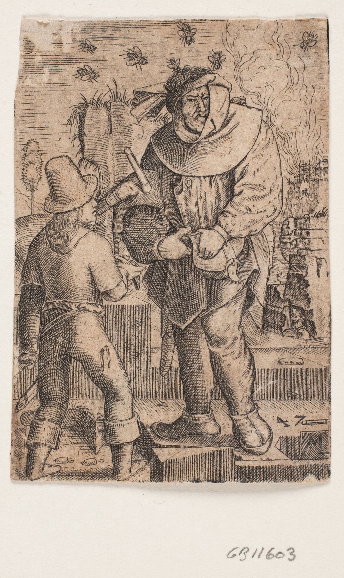 Man with the bagpipe by Melchior Lorck