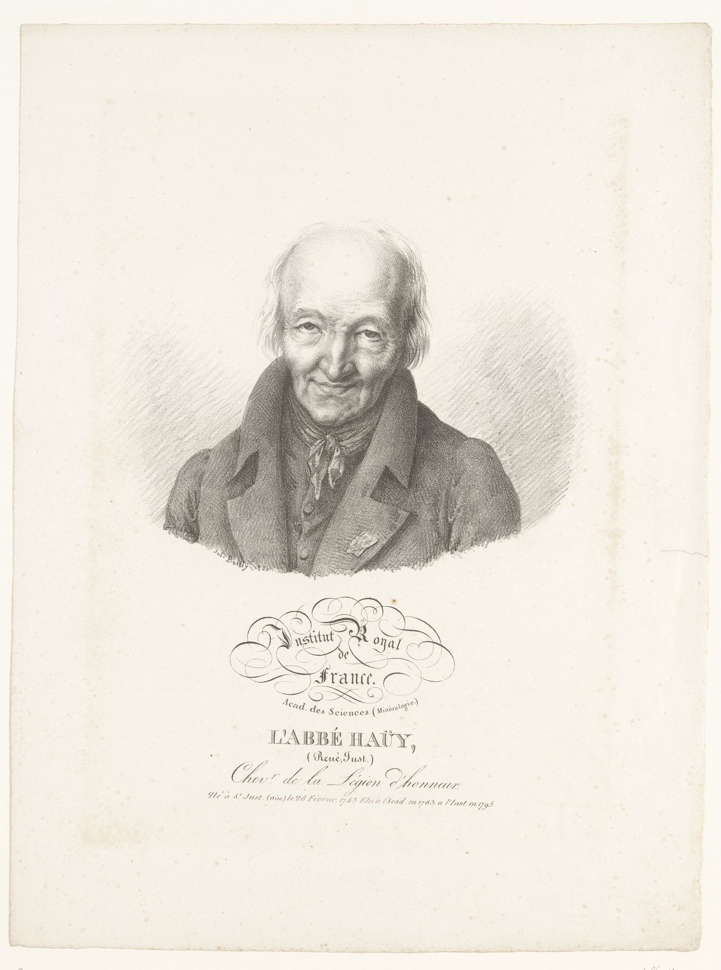 Portret van de mineraloog René Just Haüy by Julien-Léopold Boilly