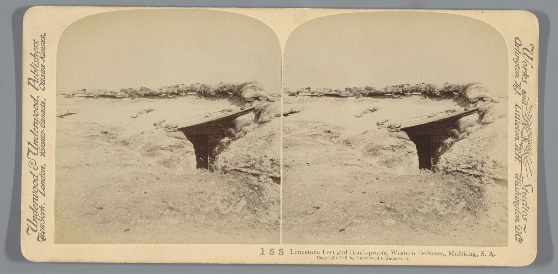 Gezicht op een fort in Mahikeng, Zuid-Afrika by Anonymous