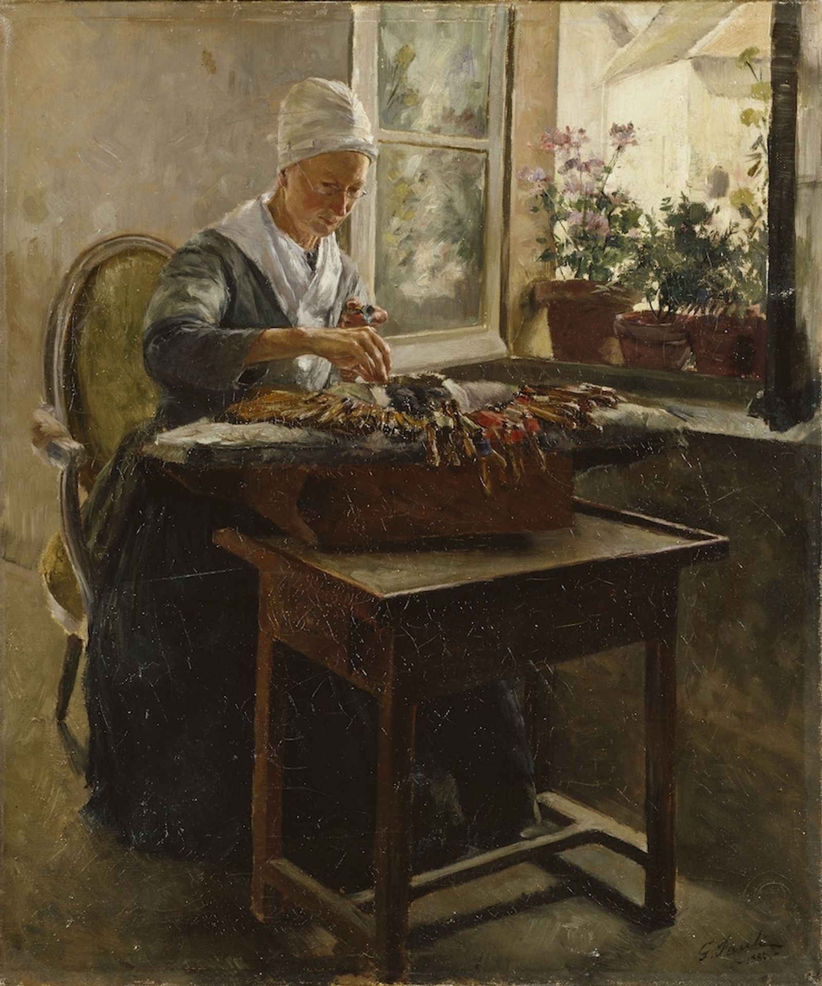 Spetsknypplerskan by Georg Pauli