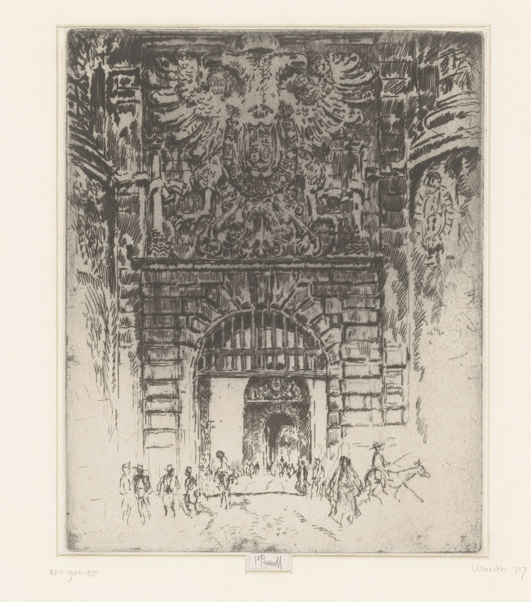 Puerta de Bisagra Nueva, Toledo by Joseph Pennell