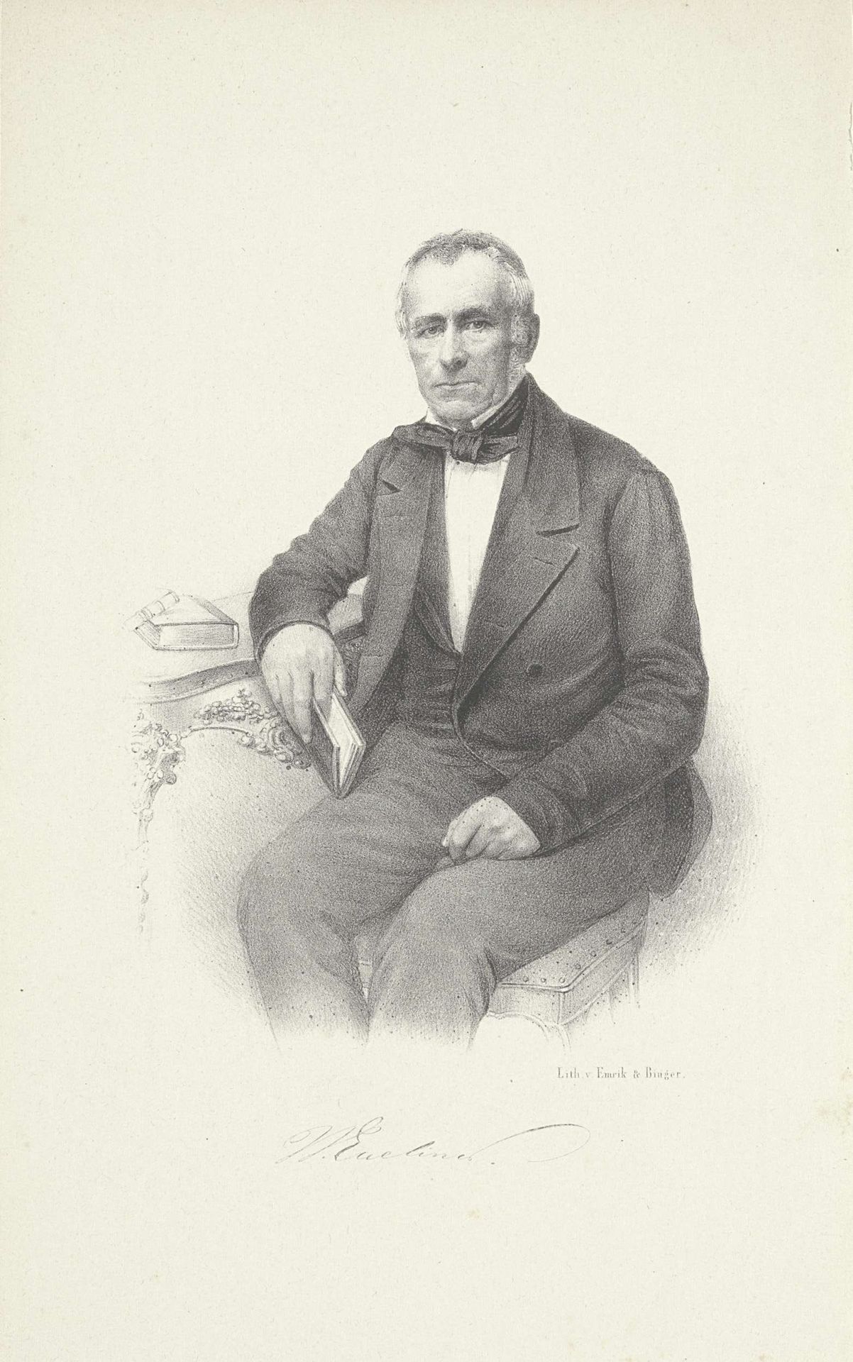 Portret van een onbekende man, mogelijk W. Evelinck by Emrik & Binger