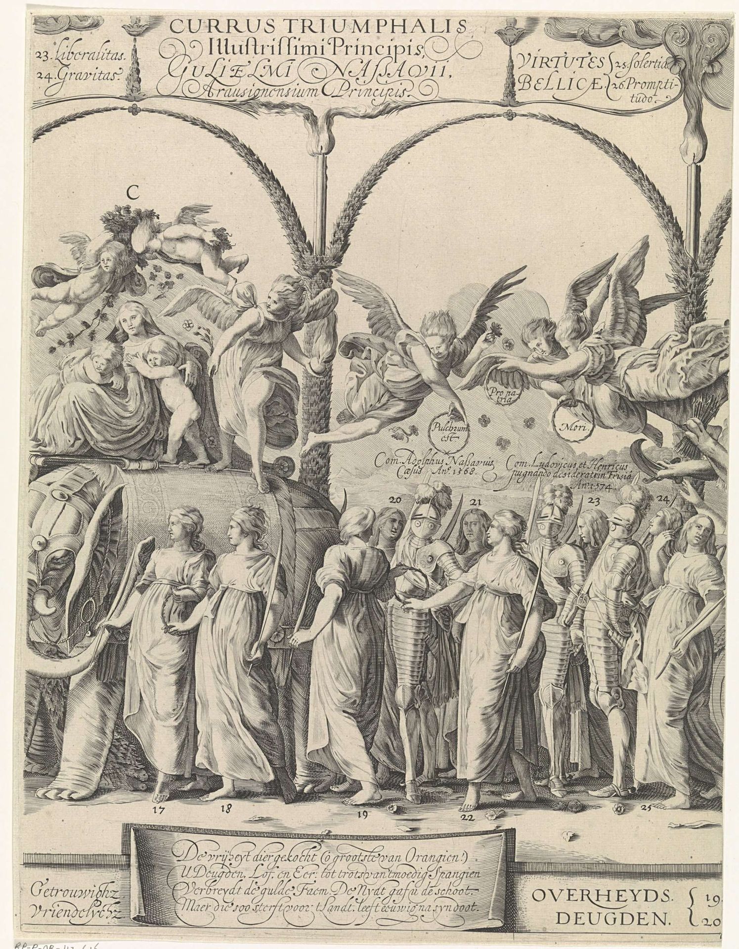 Triomftocht van Willem van Oranje, middenplaat by Cornelis van Kittensteyn