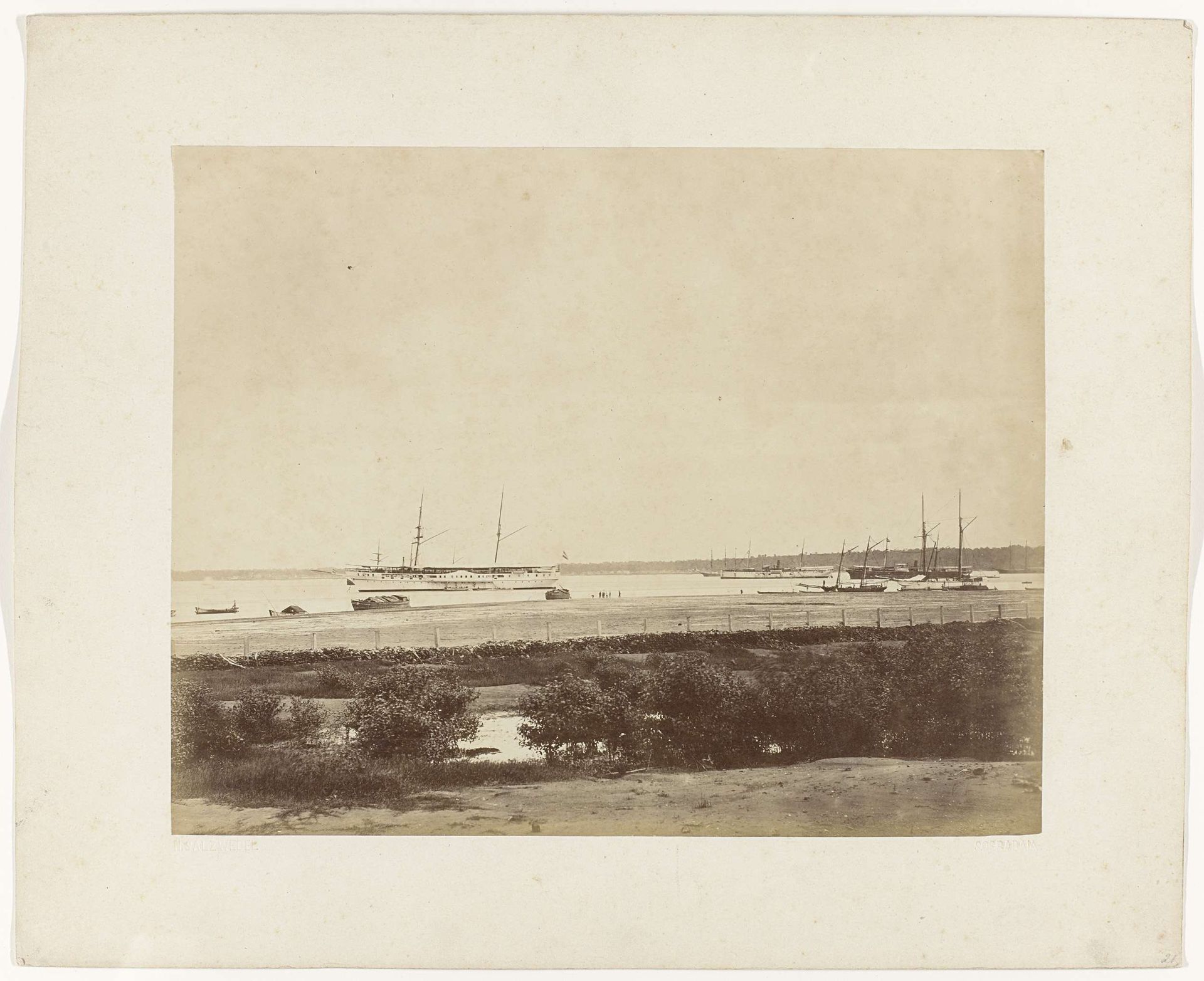 Schepen in een haven by Herman Salzwedel
