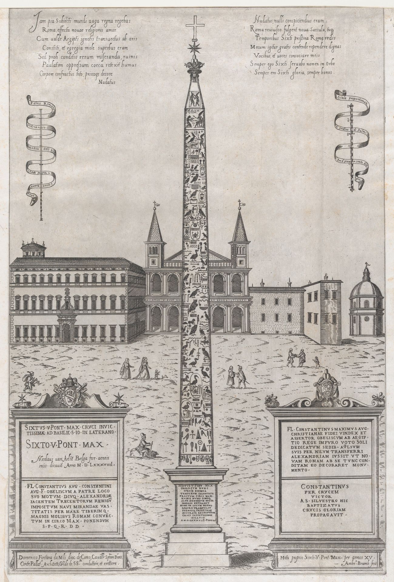 Speculum Romanae Magnificentiae: The Egyptian Obelisk of Constantine by Giovanni Ambrogio Brambilla
