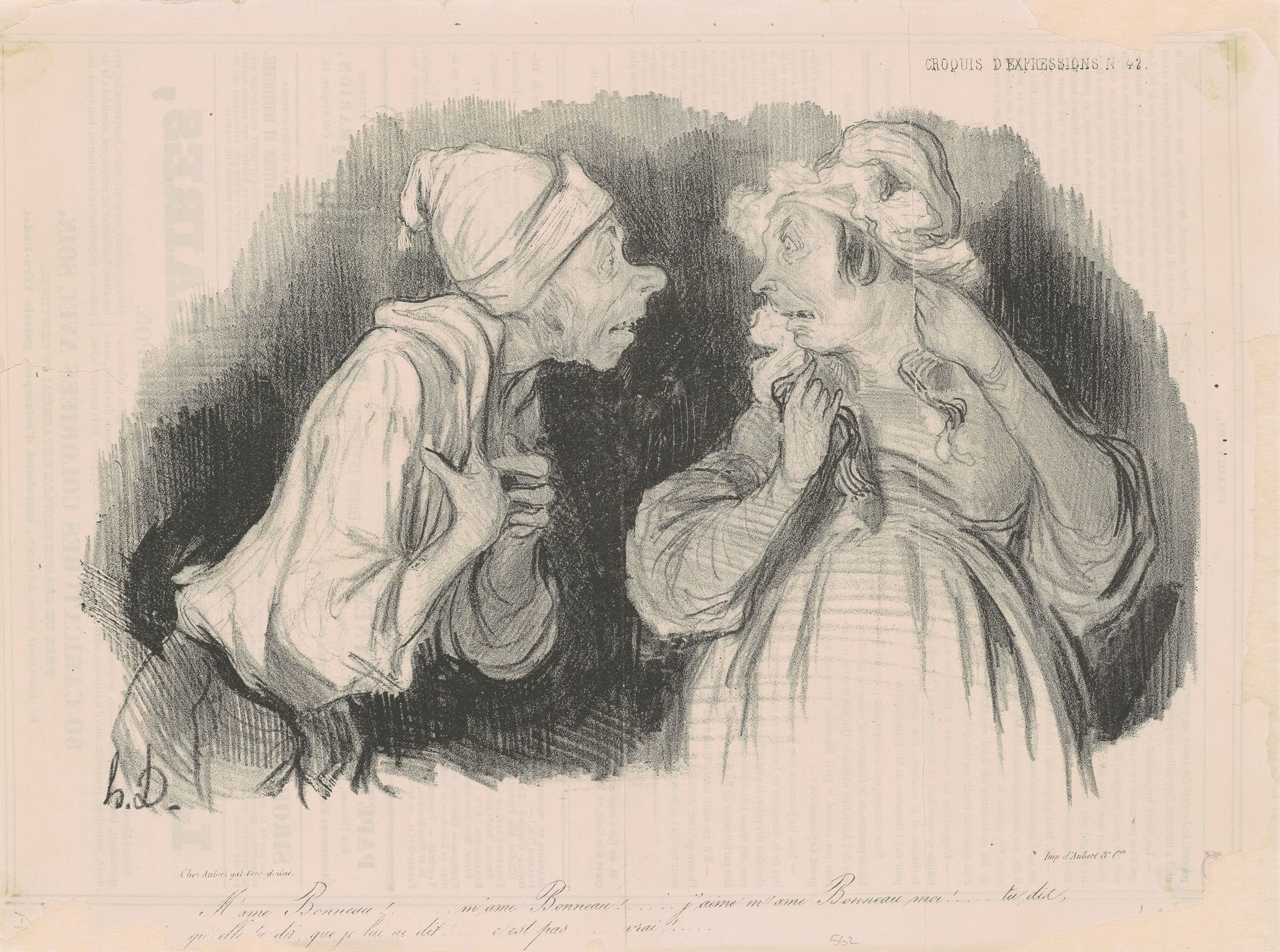 M'ame Bonneau... J'aime m'ame Bonneau moi!... by Honoré Daumier