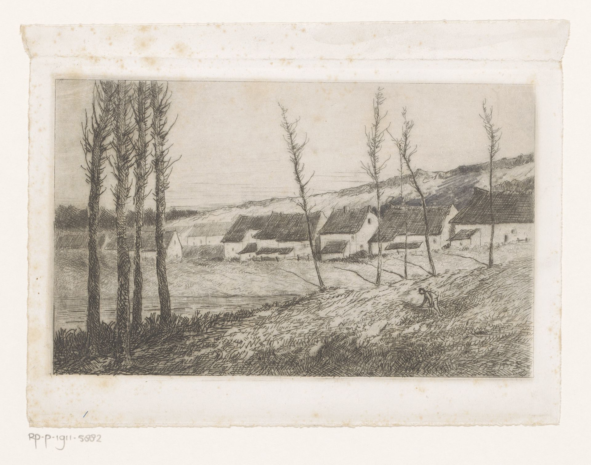 Huizen in Bosvoorde by Adrien Le Mayeur de Merprés
