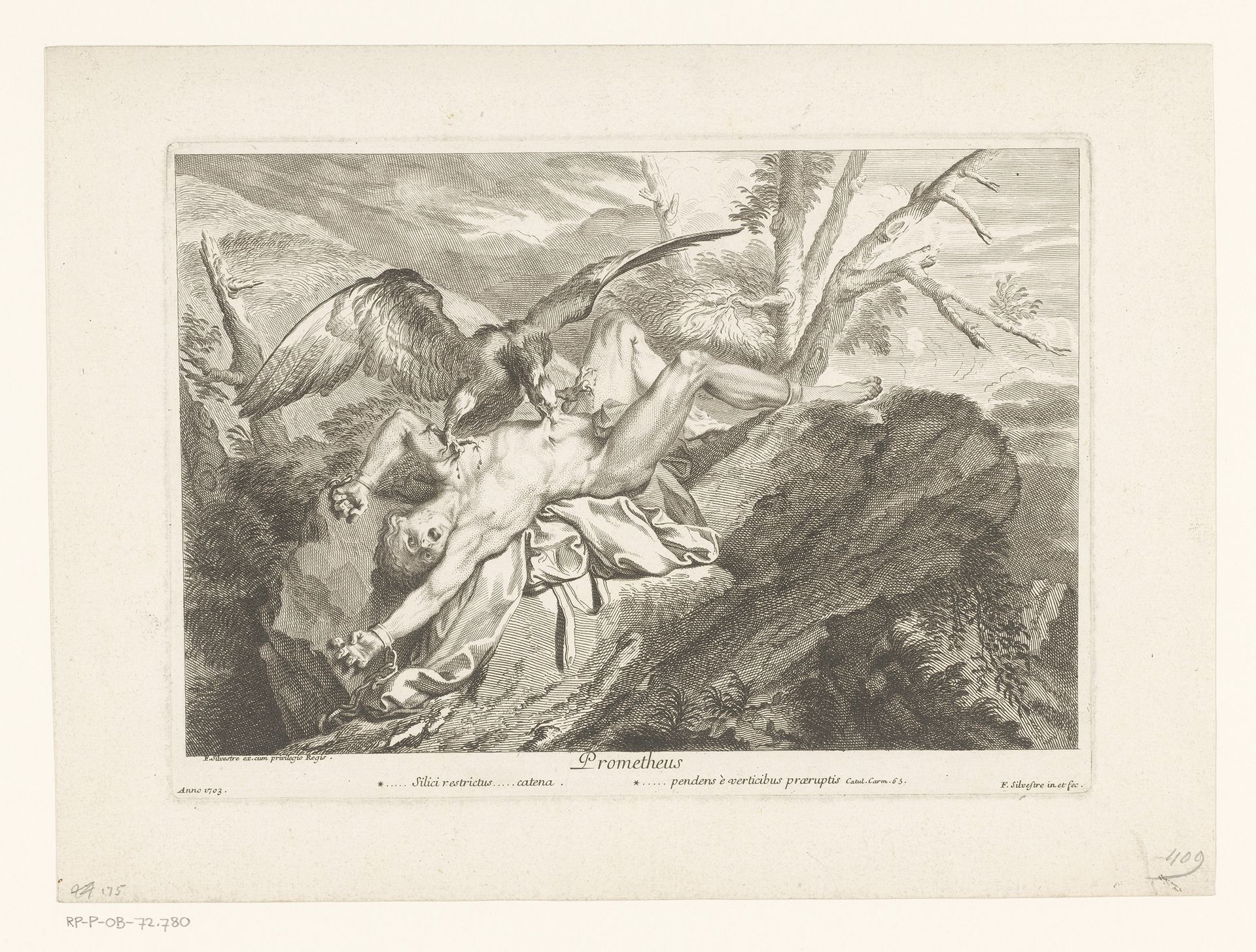 Bestraffing van Prometheus by Charles François Silvestre