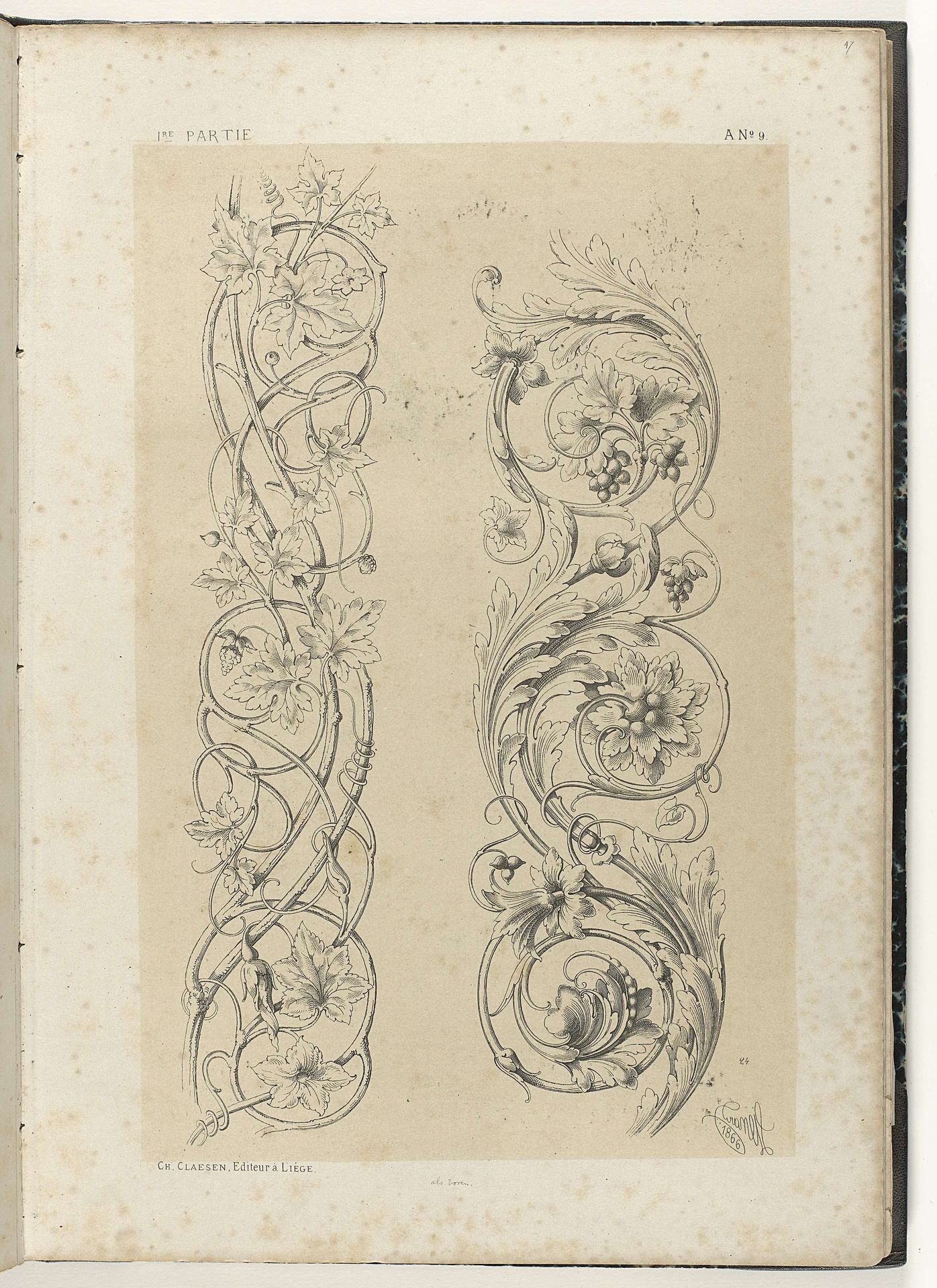 Twee motieven van bladranken by Michel Liénard