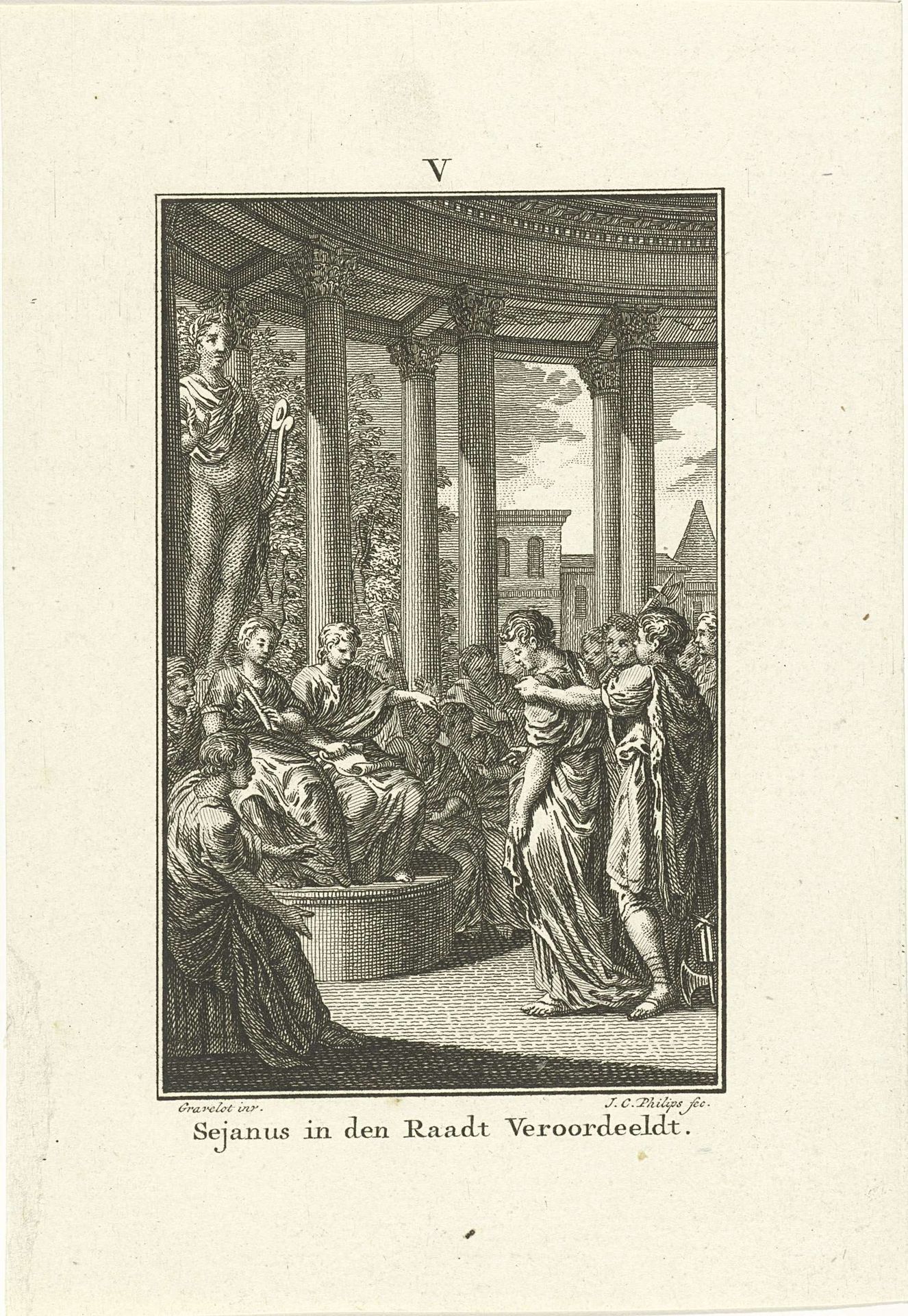 Seianus ter dood veroordeeld by Jan Caspar Philips