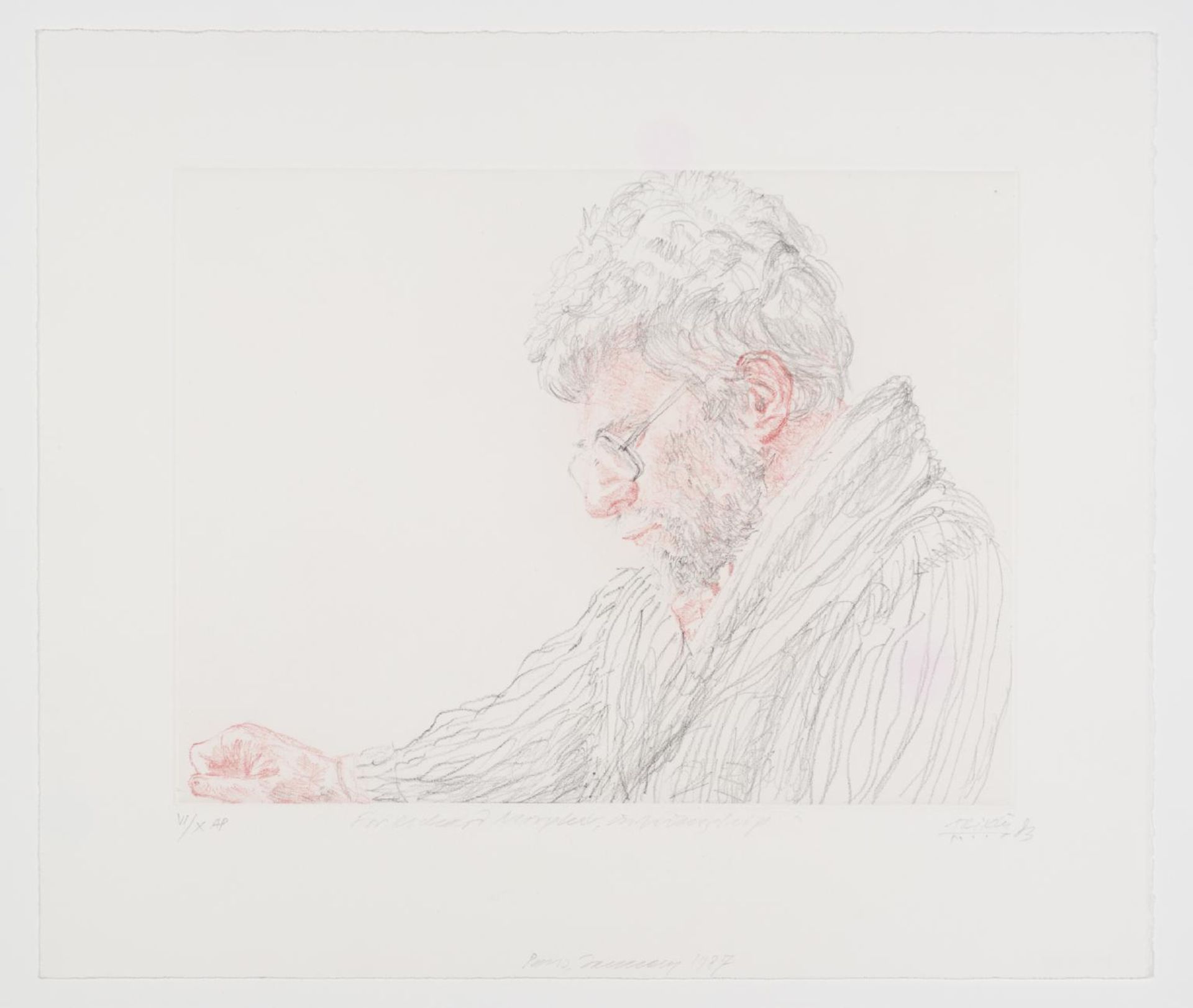 R.B. Kitaj by Avigdor Arikha