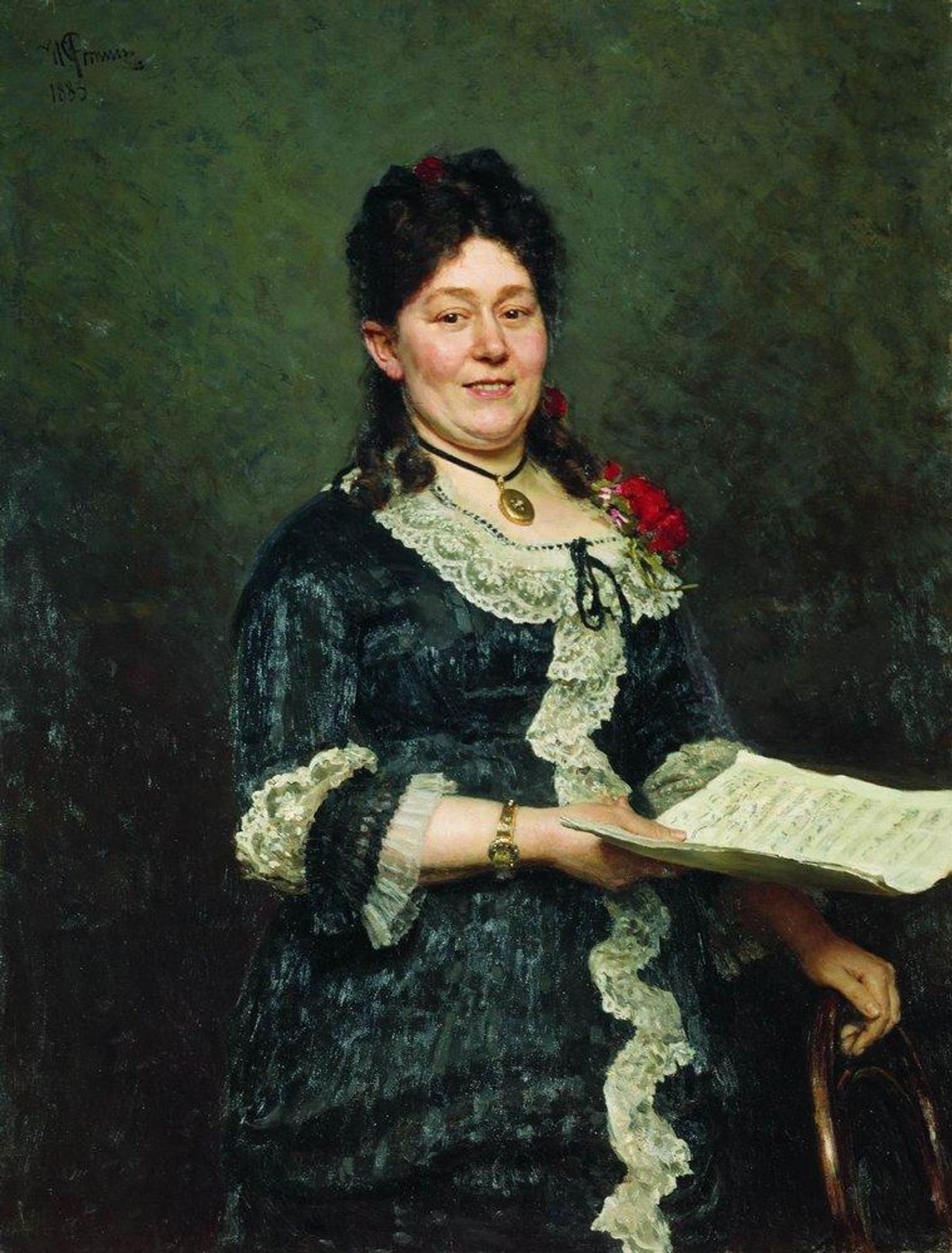 Portrait of the Singer Alexandra Molas by Ilya Repin