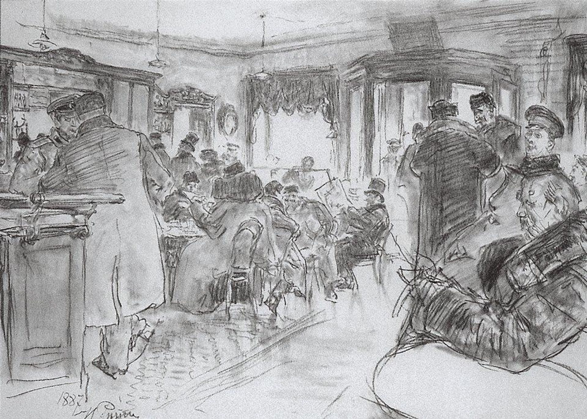 At Dominic's by Ilya Repin