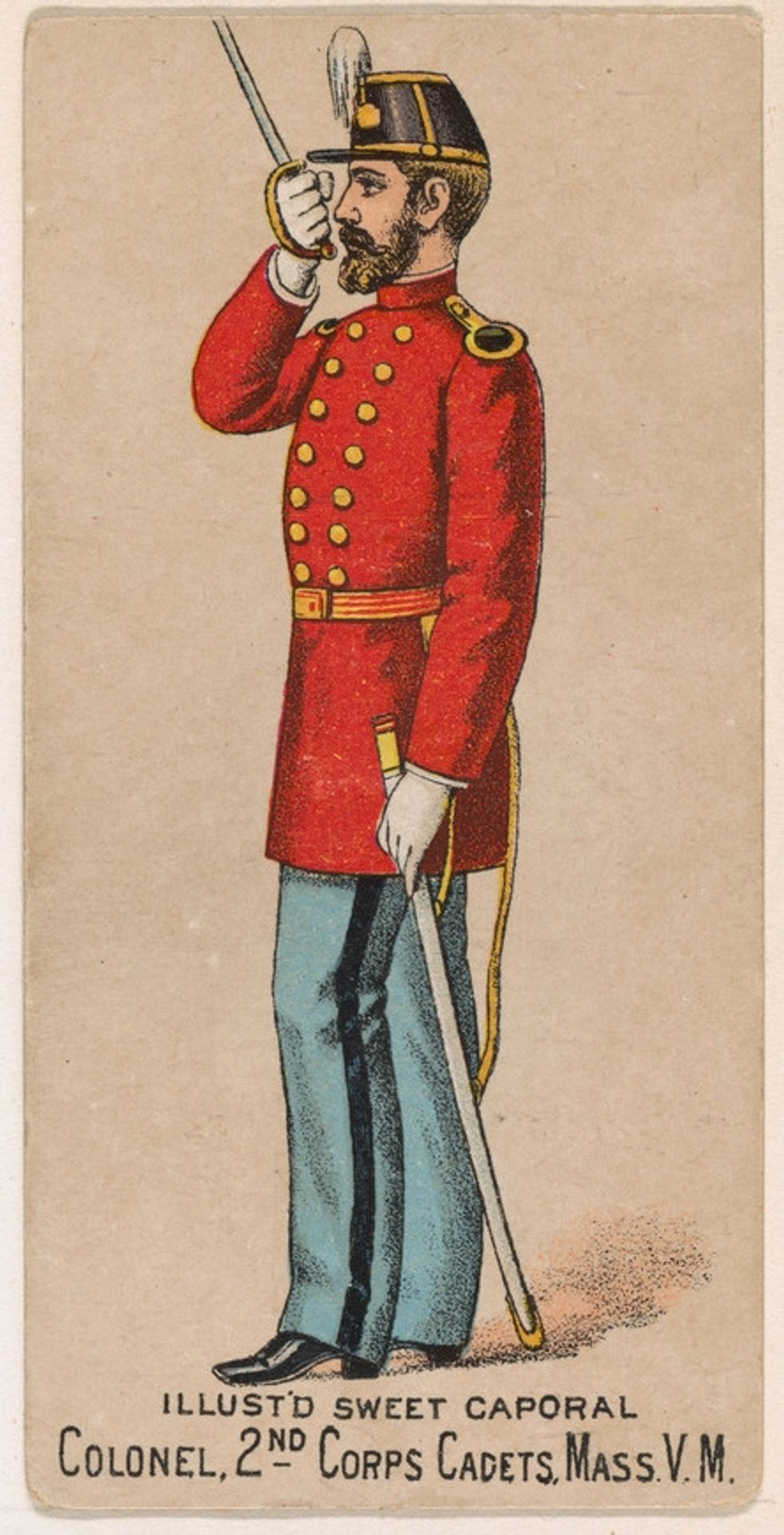 Colonel, 2nd Corps Cadets, Massachusetts, V.M., from the Military Series (N224) issued by Kinney Tobacco Company to promote Sweet Caporal Cigarettes by Kinney Brothers Tobacco Company