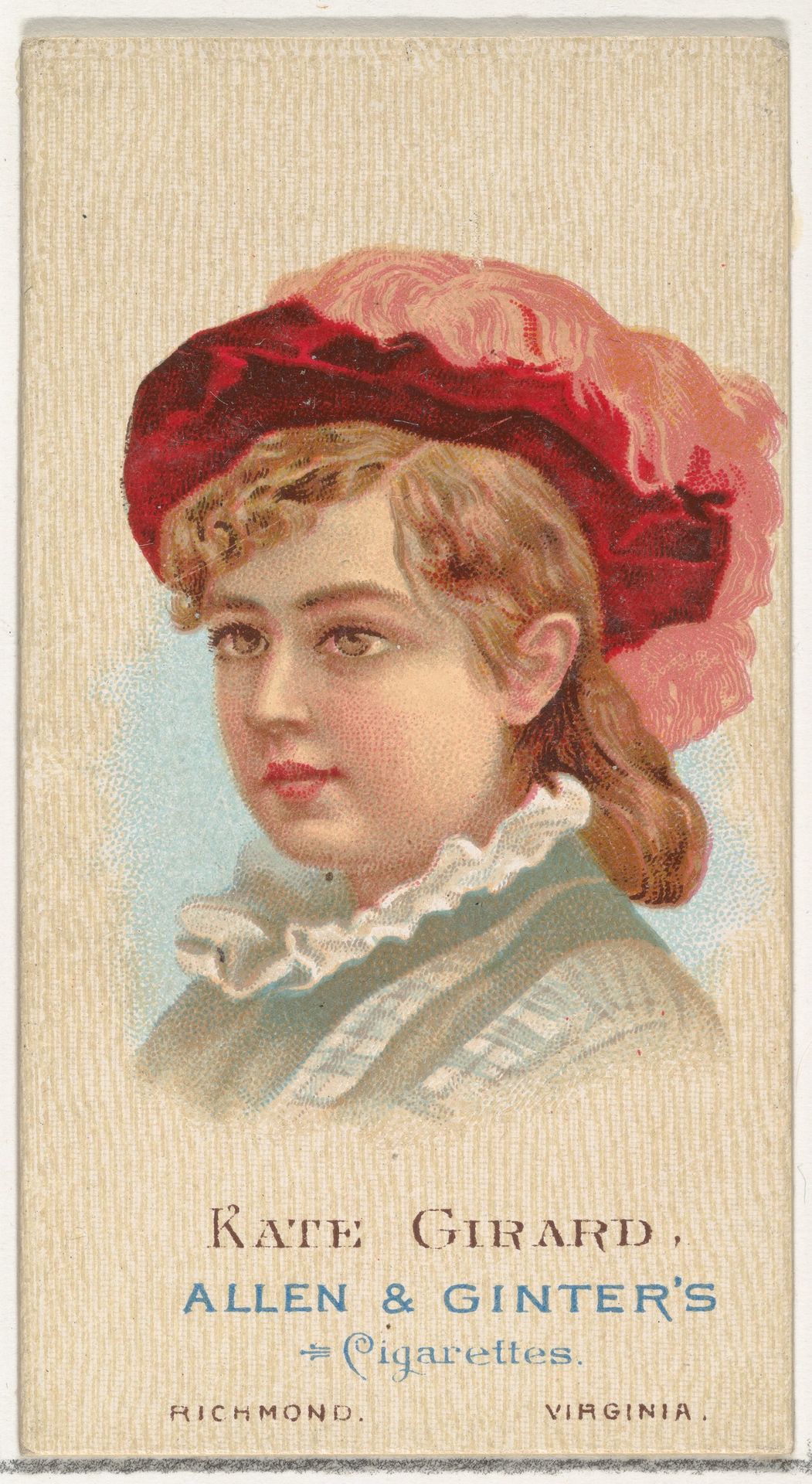 Kate Girard, from World's Beauties, Series 2 (N27) for Allen & Ginter Cigarettes by Allen & Ginter