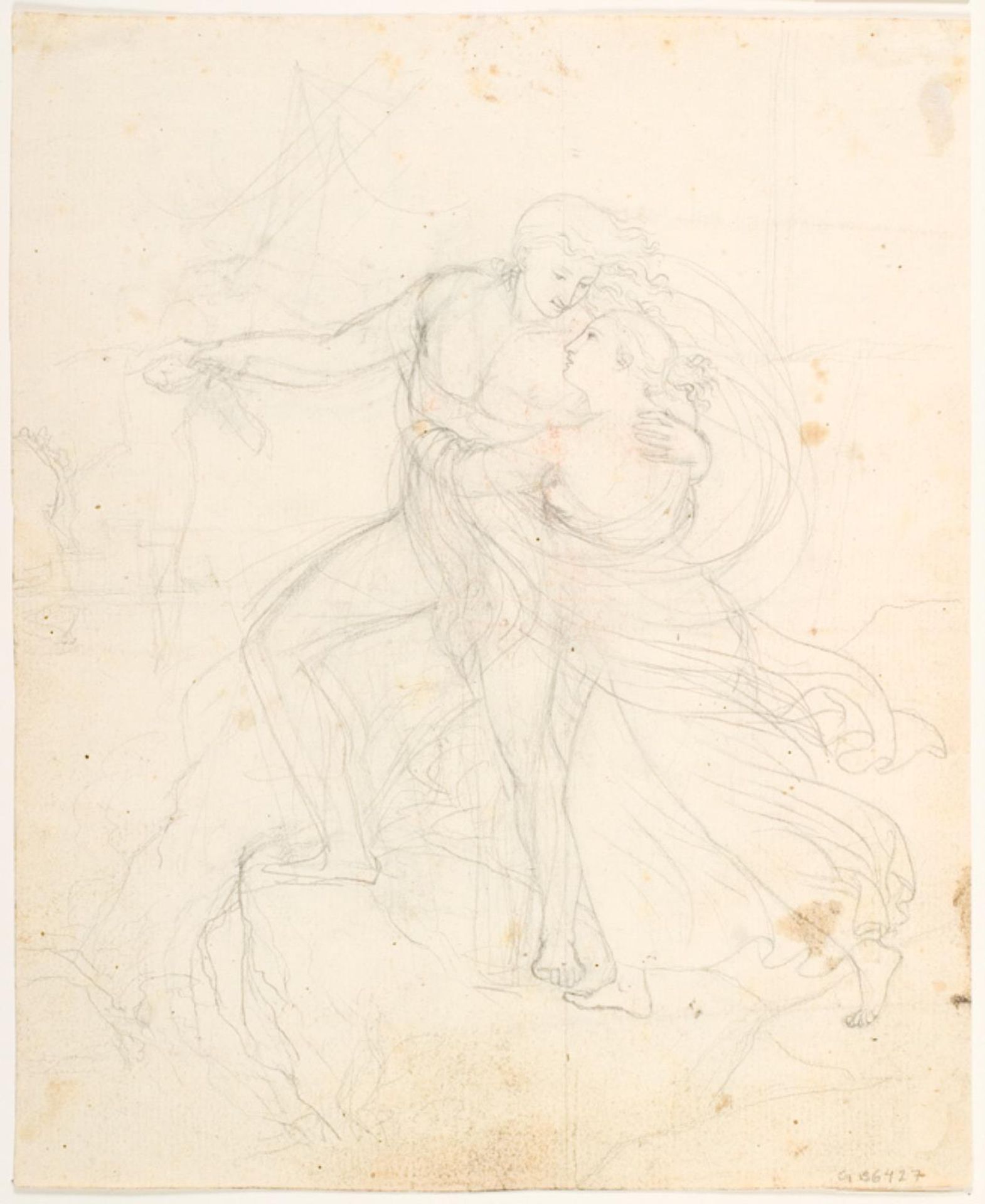 Alcyone tager afsked med sin mand by C.G. Kratzenstein Stub