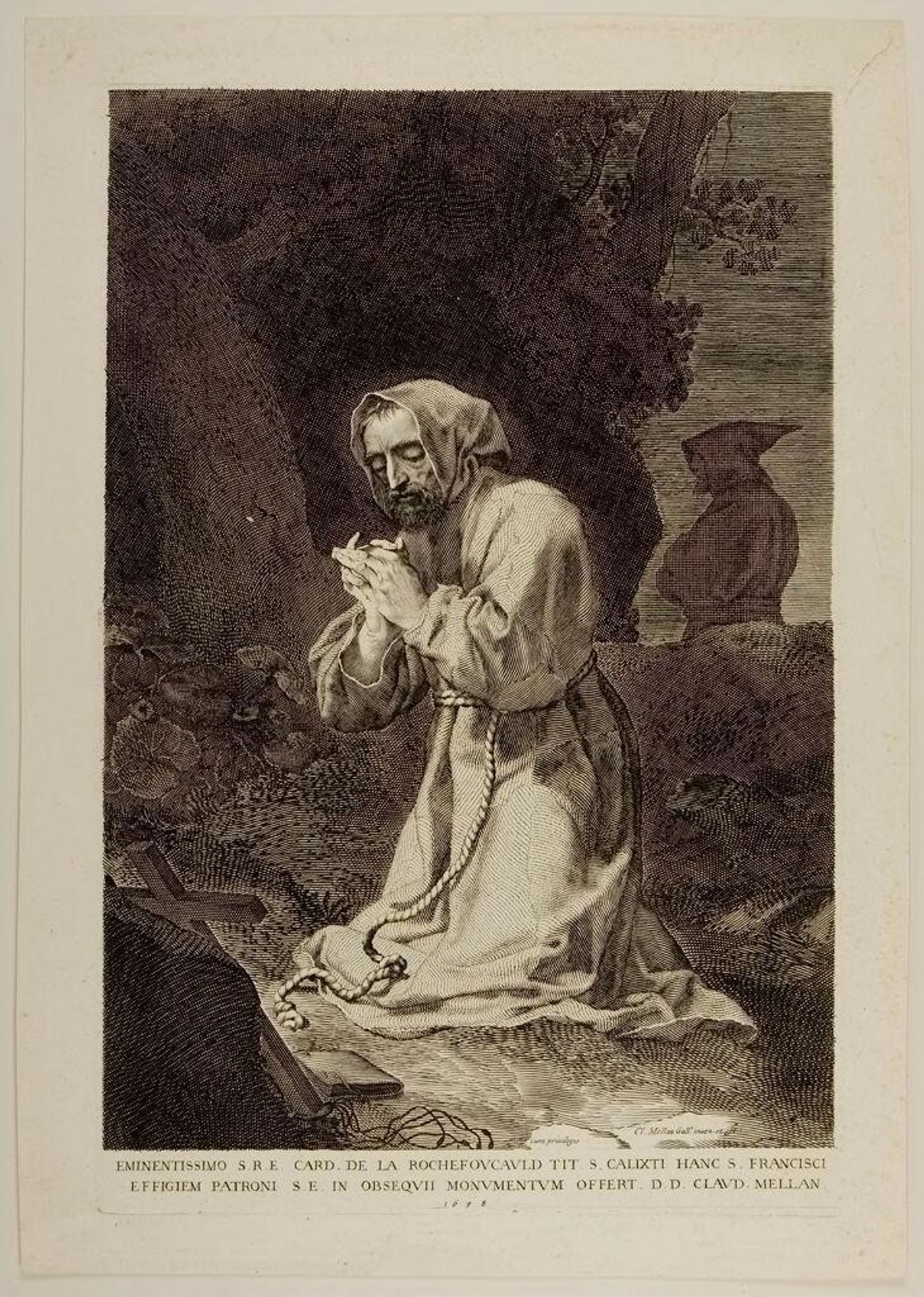 Saint Francis by Claude Mellan