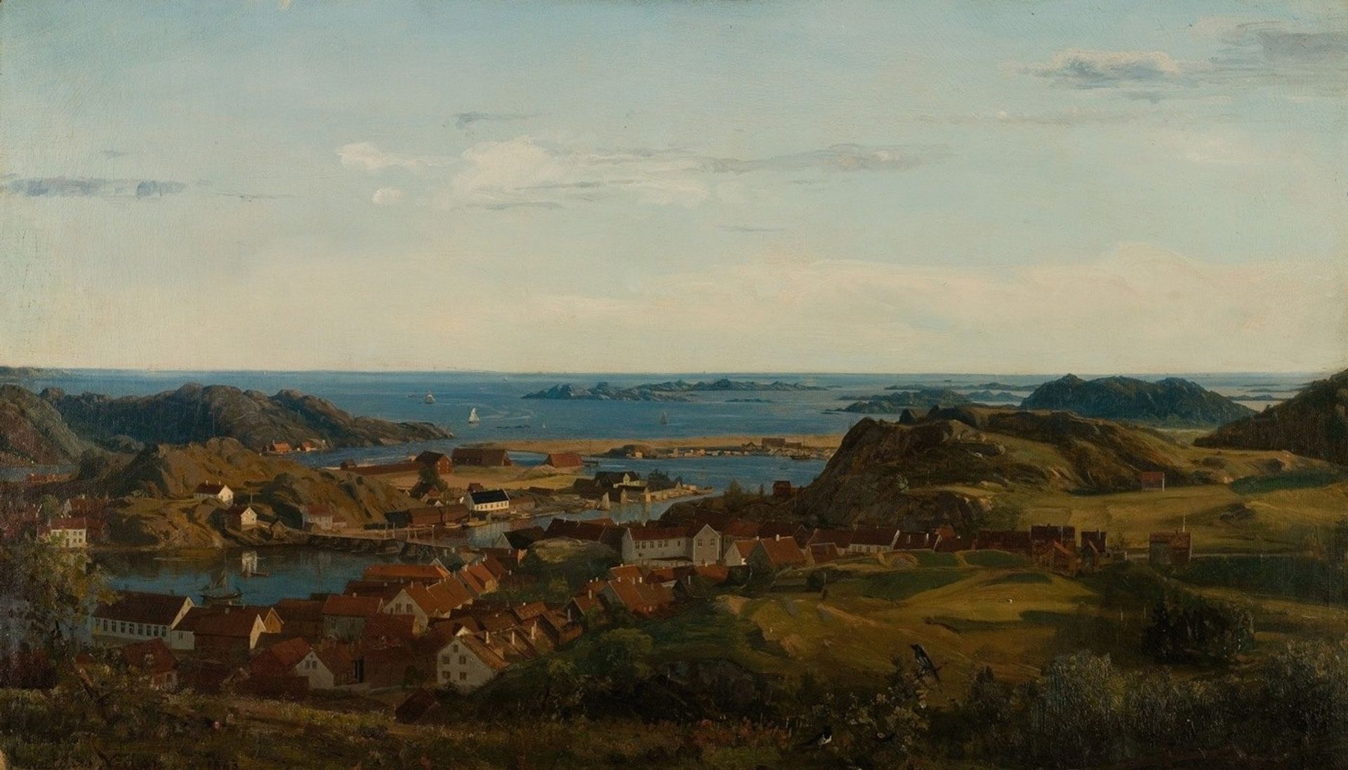 Fra Gjertsbjerg, Mandal by Amaldus Nielsen