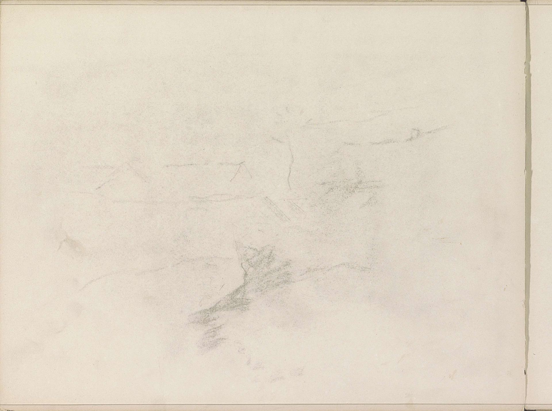 Landschap met twee huizen by Anton Mauve
