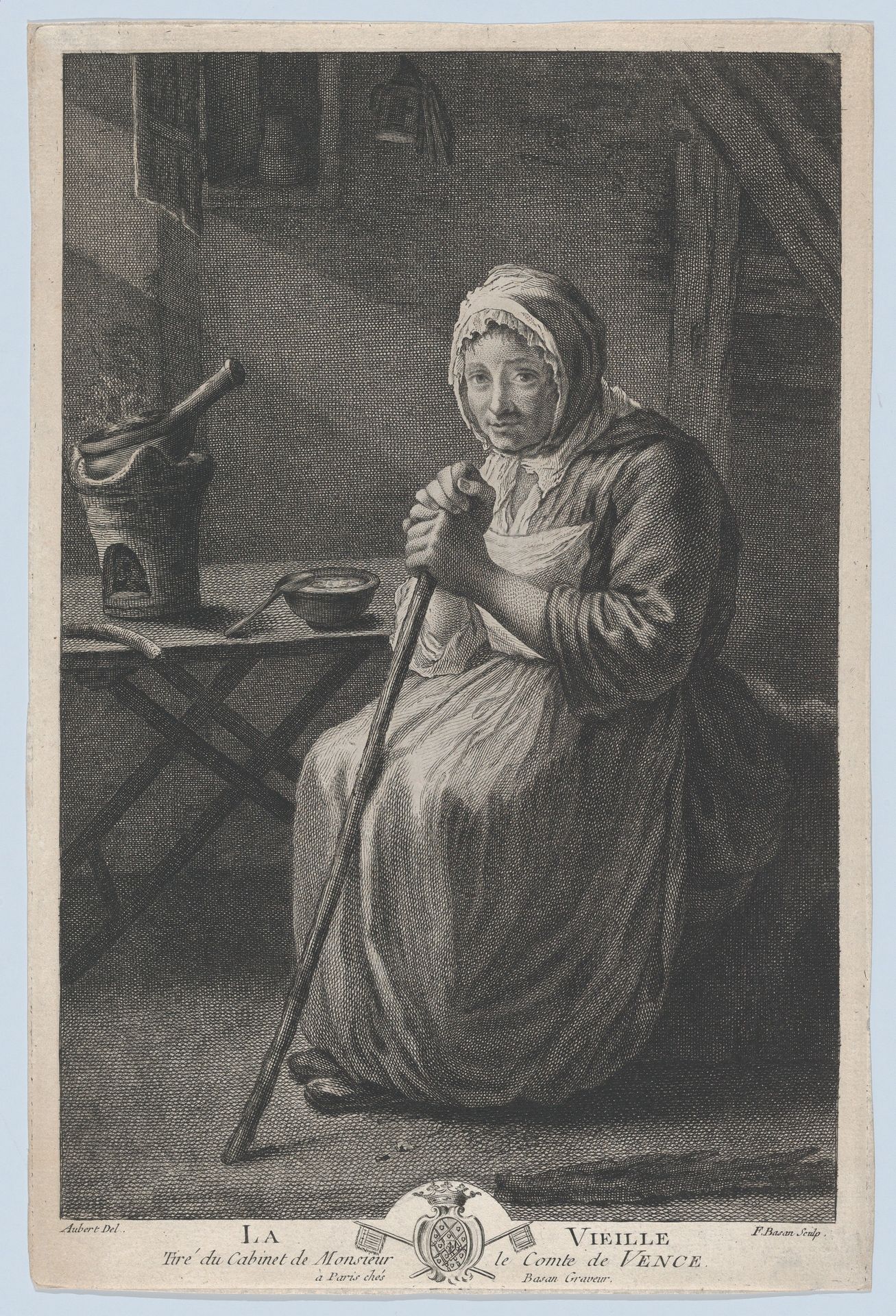 The Old Woman; from the Office of The Count of Vence by Pierre François Basan
