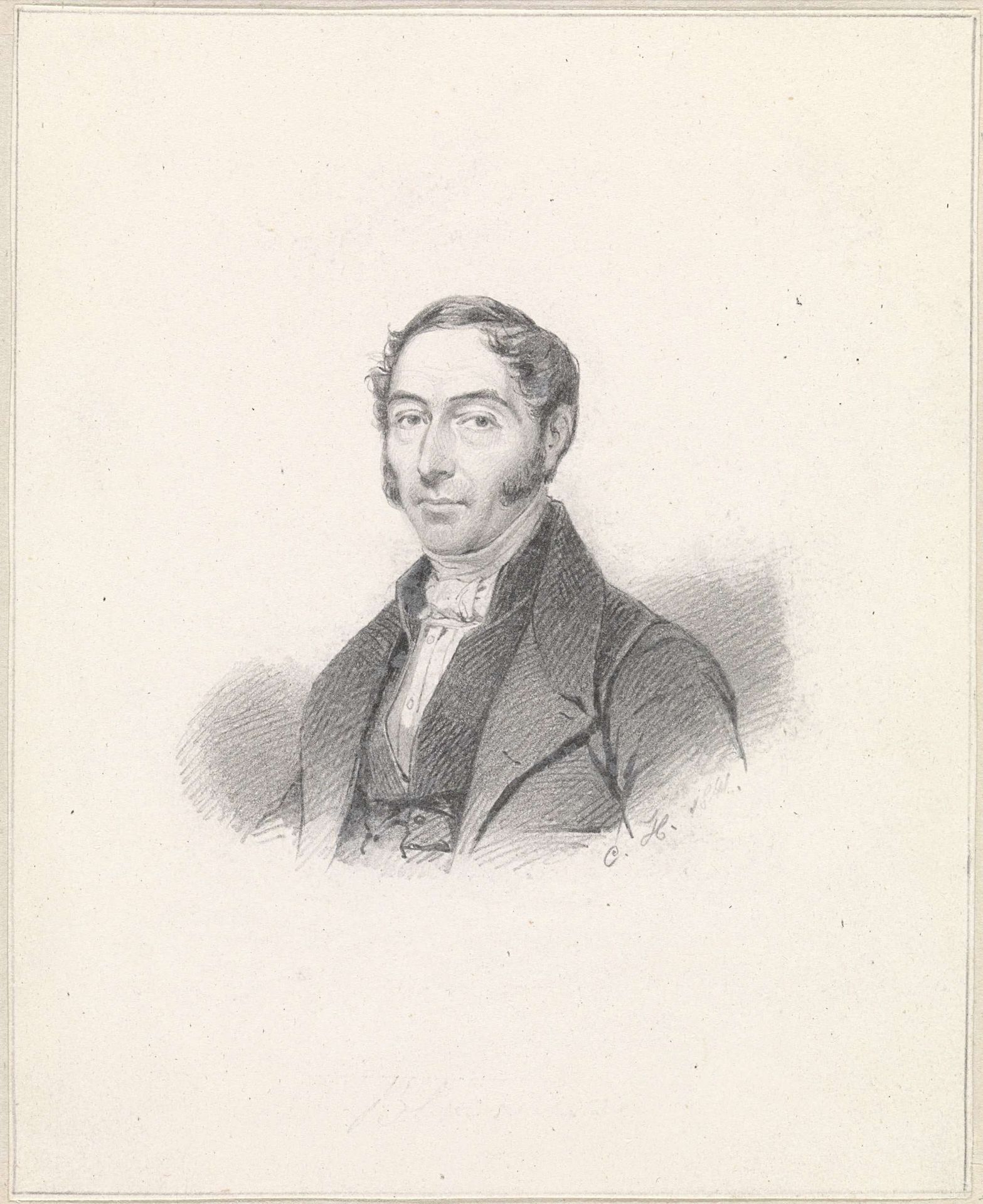 Portret van Arnoldus Bloemers by Coenraad Hamburger