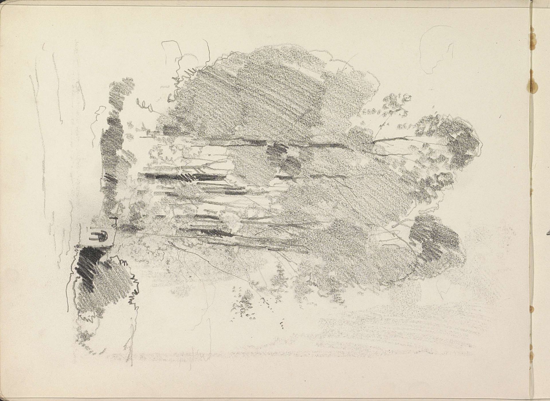 Landschap met bomen en struiken by Cornelis Vreedenburgh