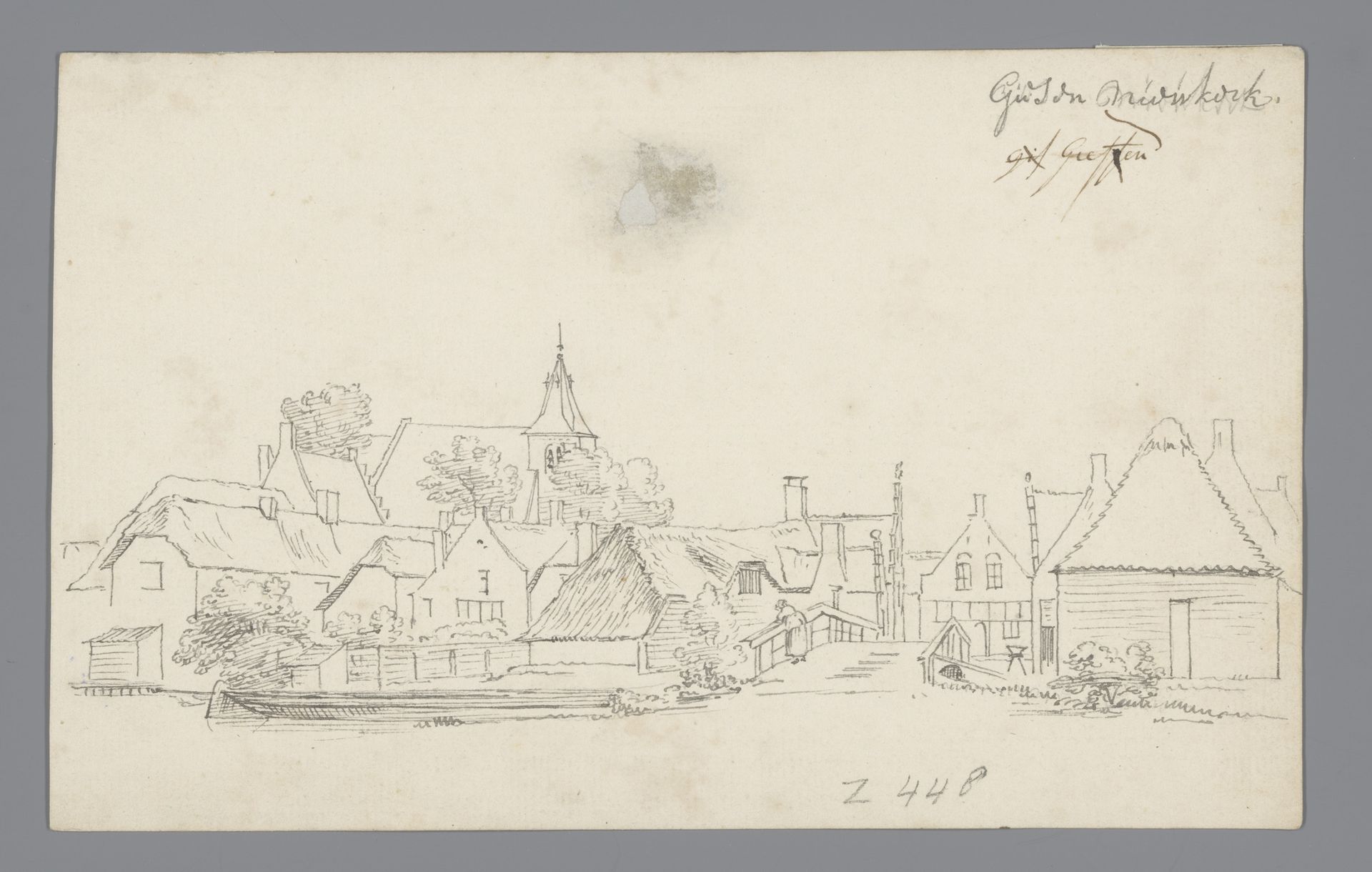 Gezicht op Giessenburg by Cornelis Pronk