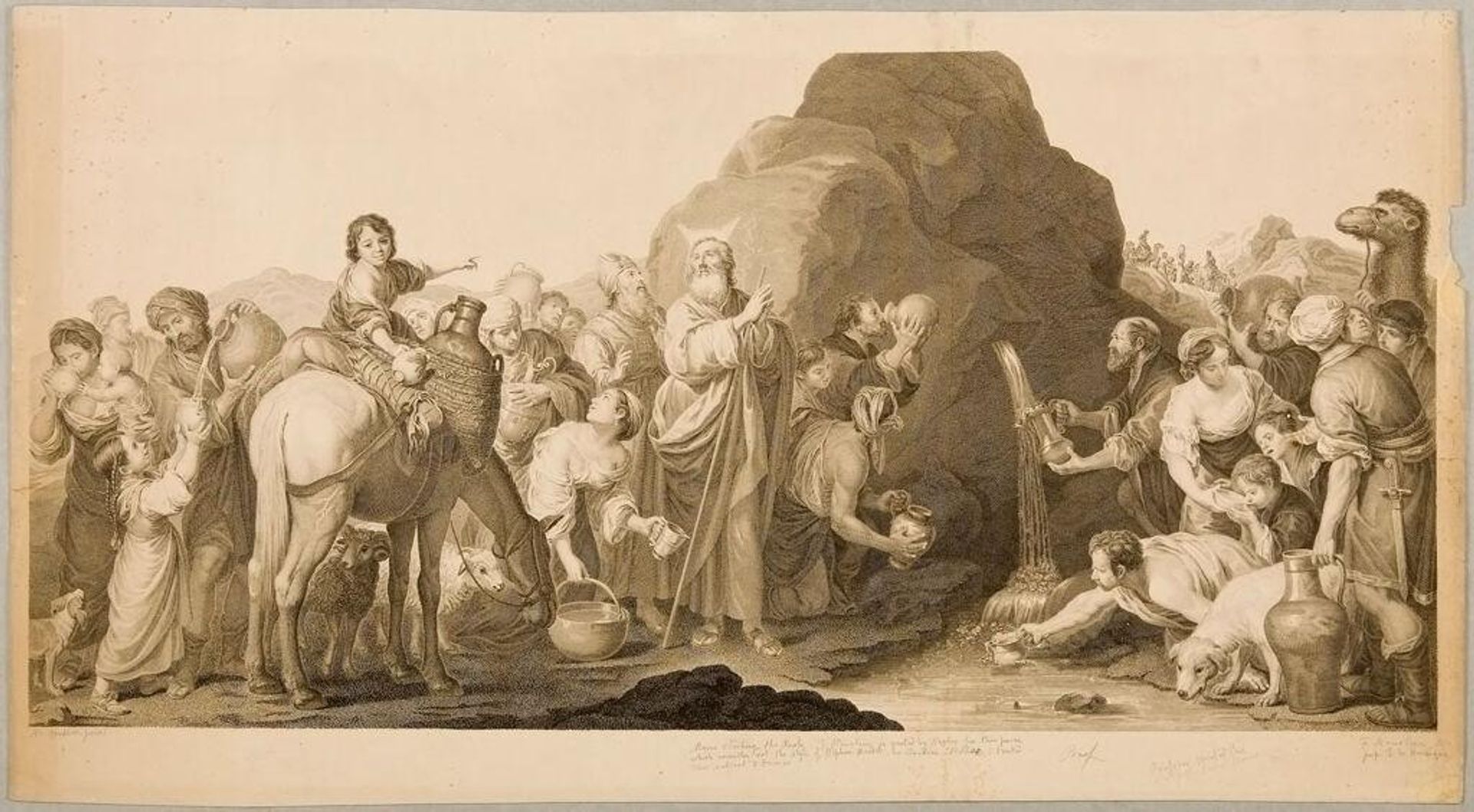 Moses Striking the Rock by FranÃ§ois Bourlier