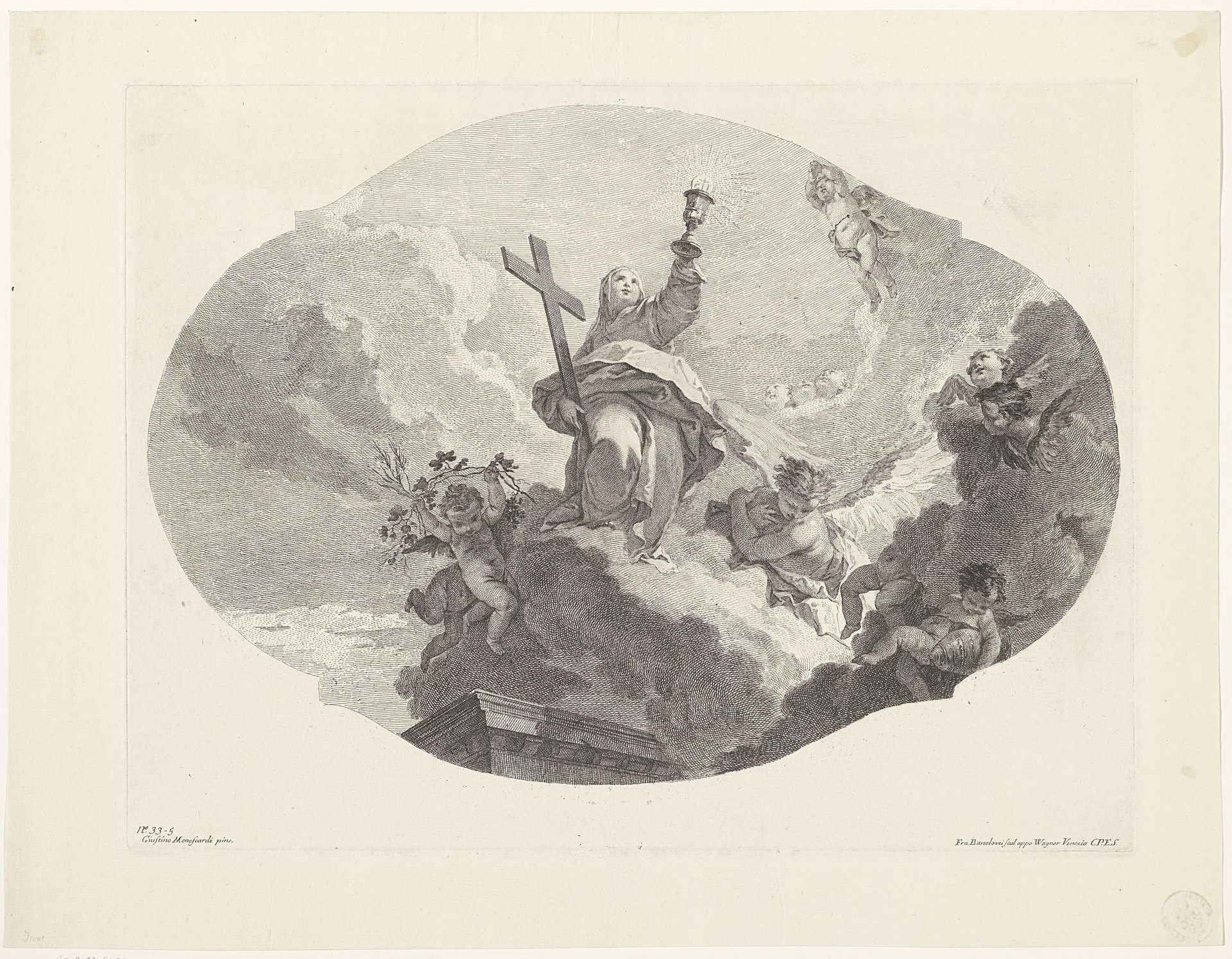 Triomf van het Geloof by Francesco Bartolozzi