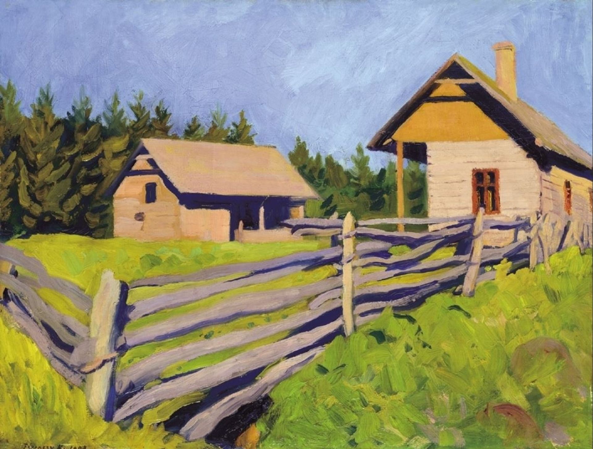 Ferenczy Károly , Gutini Erdészlak, 1908 by Karoly Ferenczy