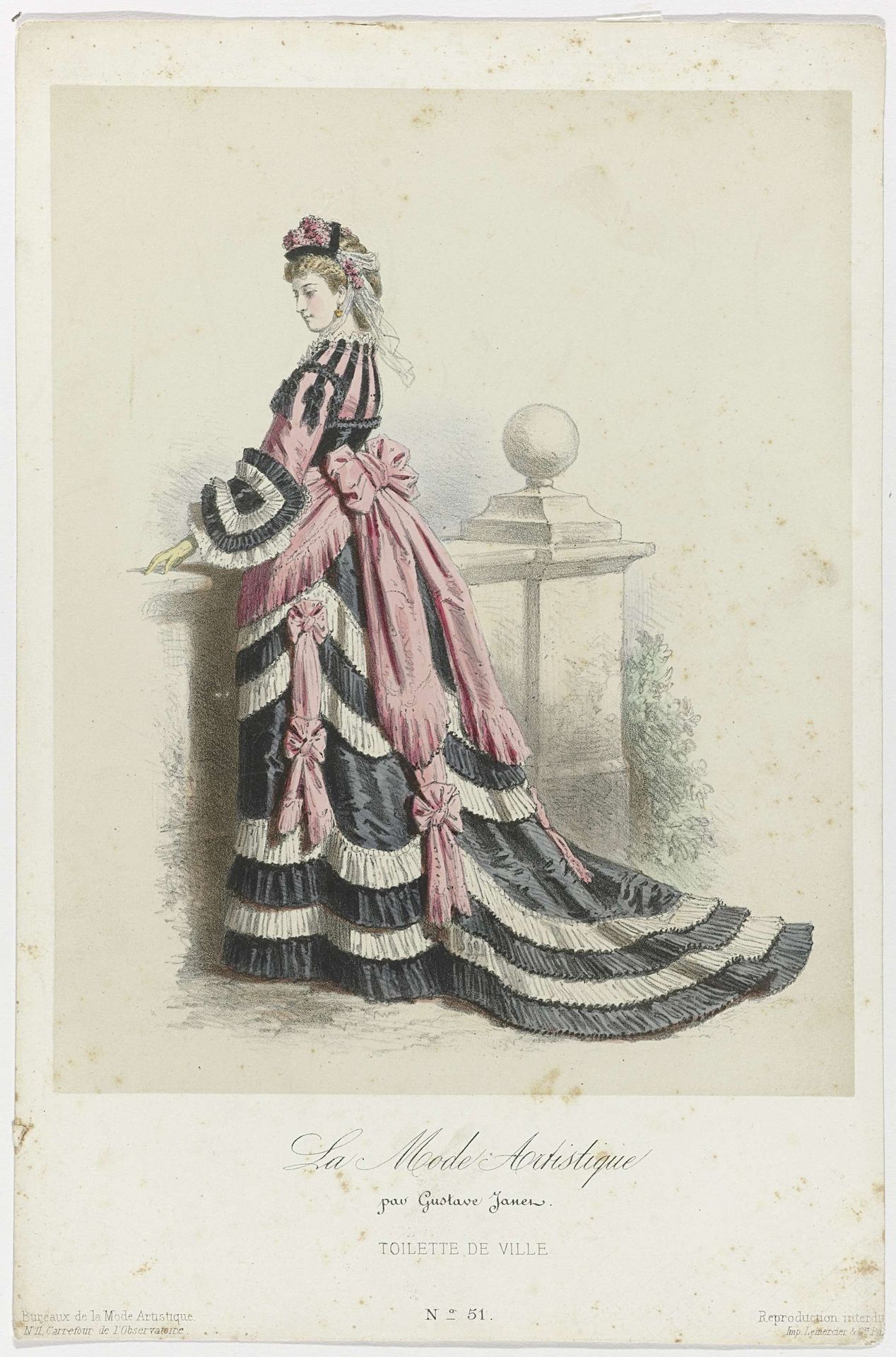 La Mode Artistique, ca. 1873, No. 51 : Toilette de ville by Anonymous