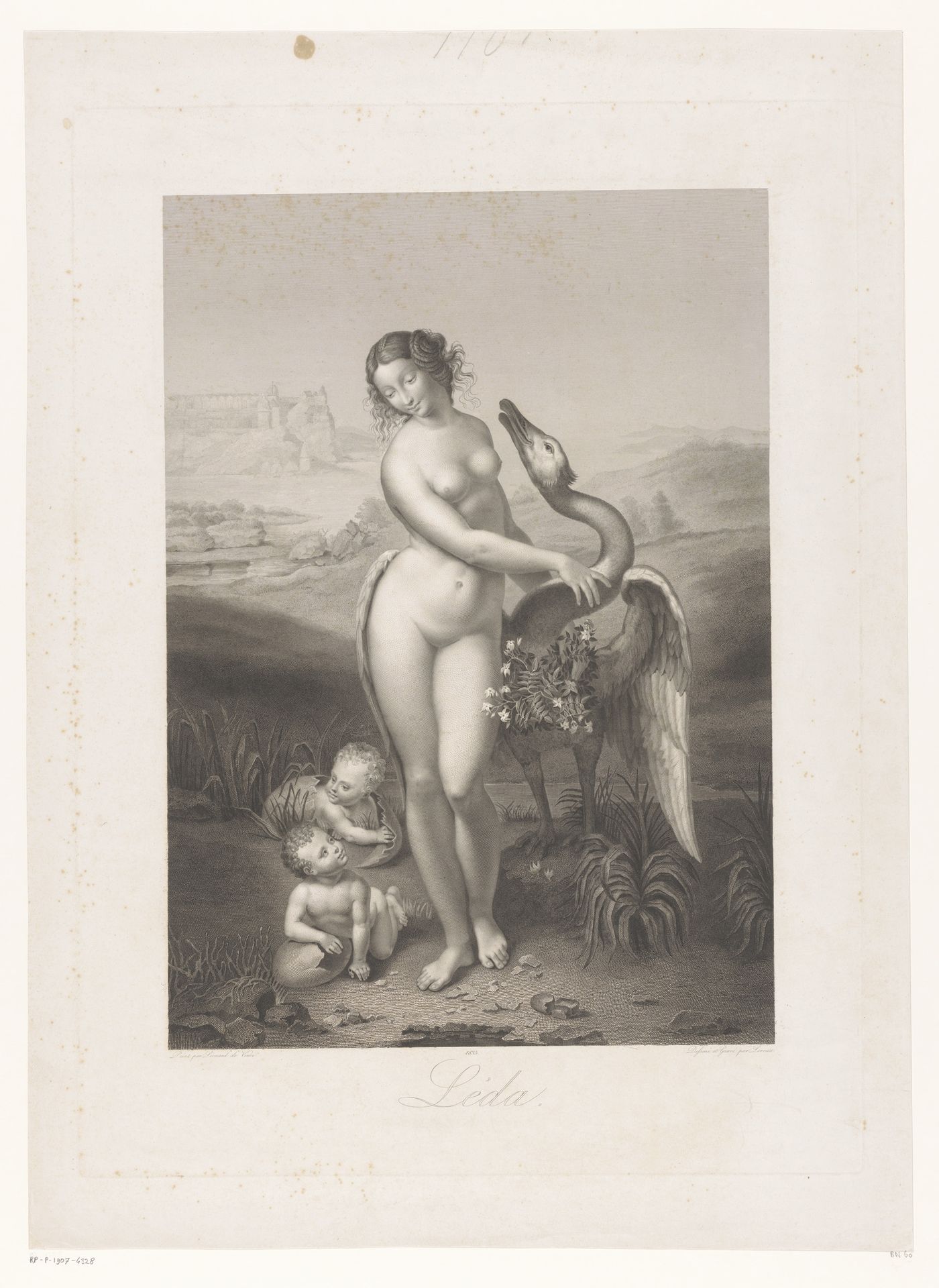 Leda en de zwaan by Jean Marie Leroux