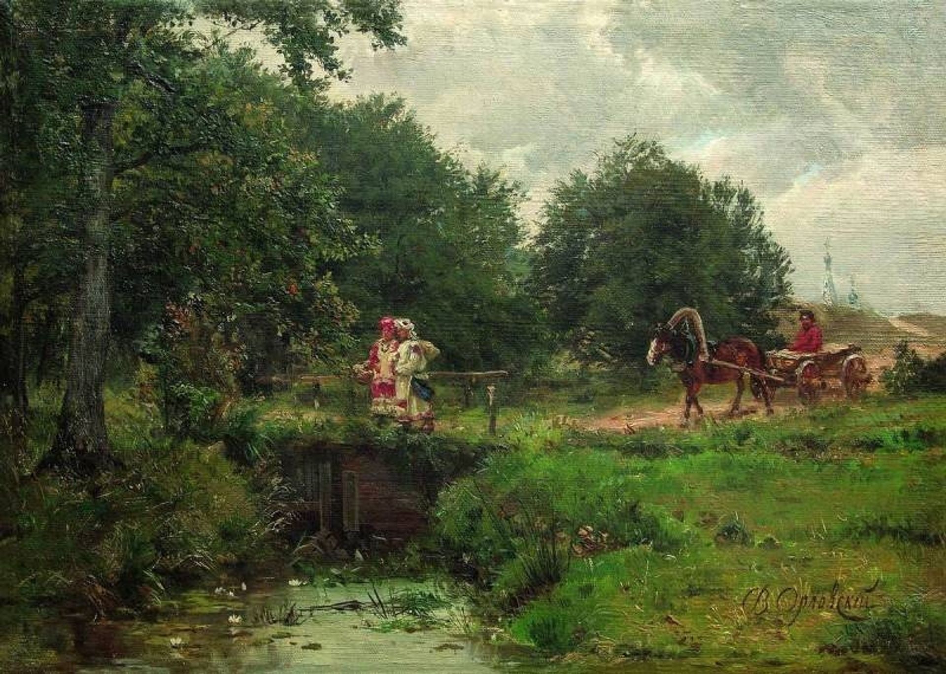 At the dam by Volodymyr Orlovsky