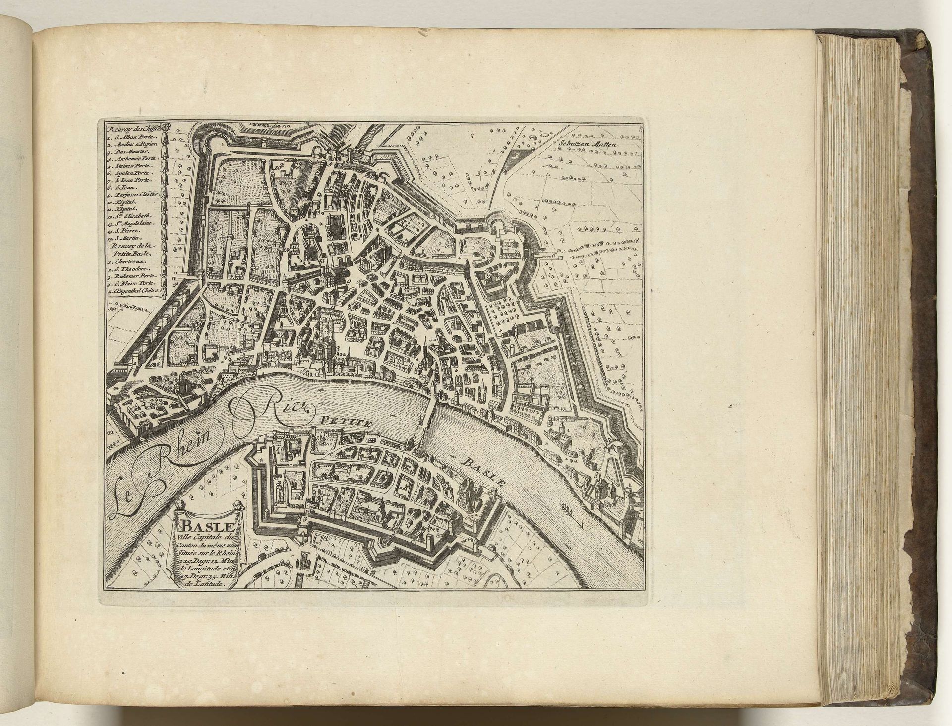 Plattegrond van Basel, ca. 1693-1696 by Anonymous