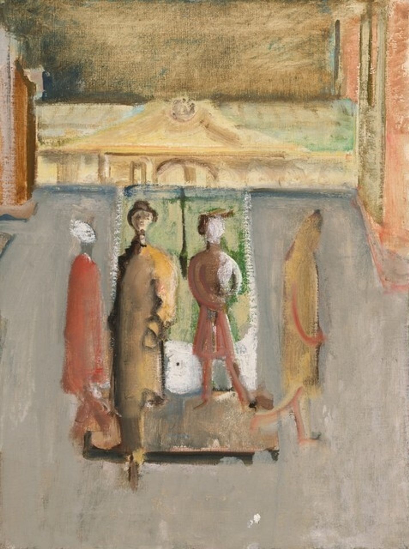 Untitled (four figures in a plaza) by Mark Rothko