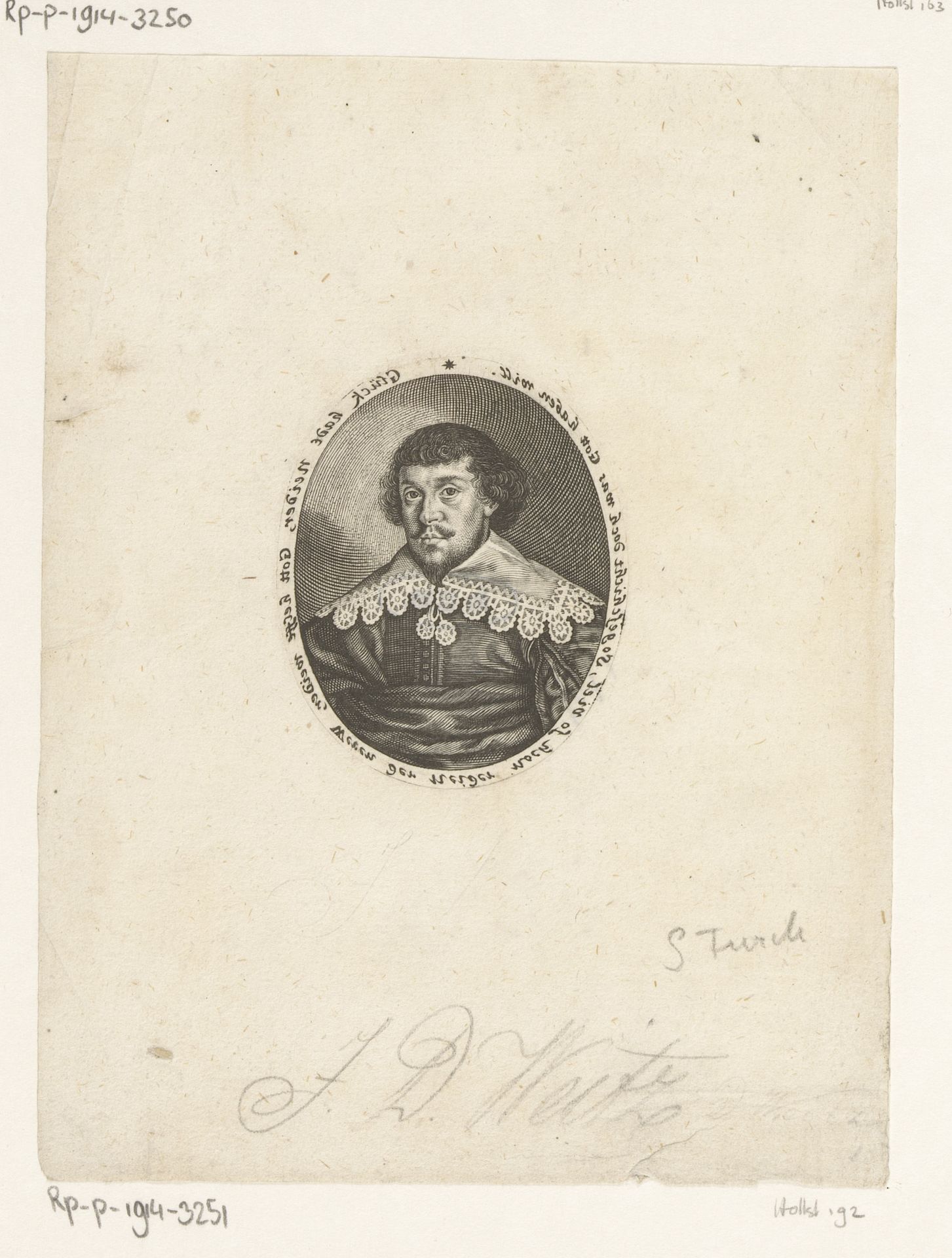 Portret van een onbekende man, mogelijk J. D. Weitz by Sebastian Furck