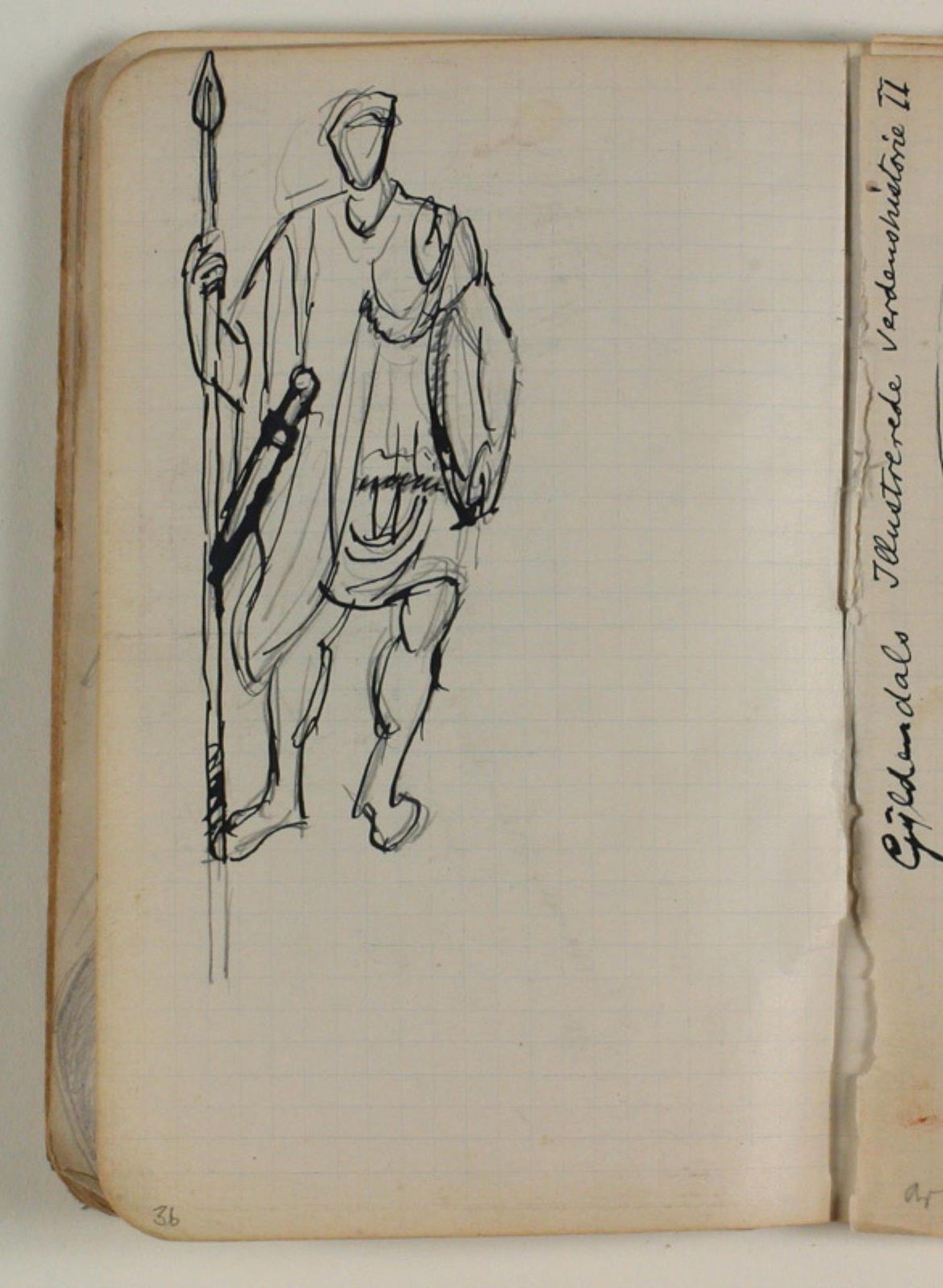 Skitse af romersk soldat by Niels Larsen Stevns