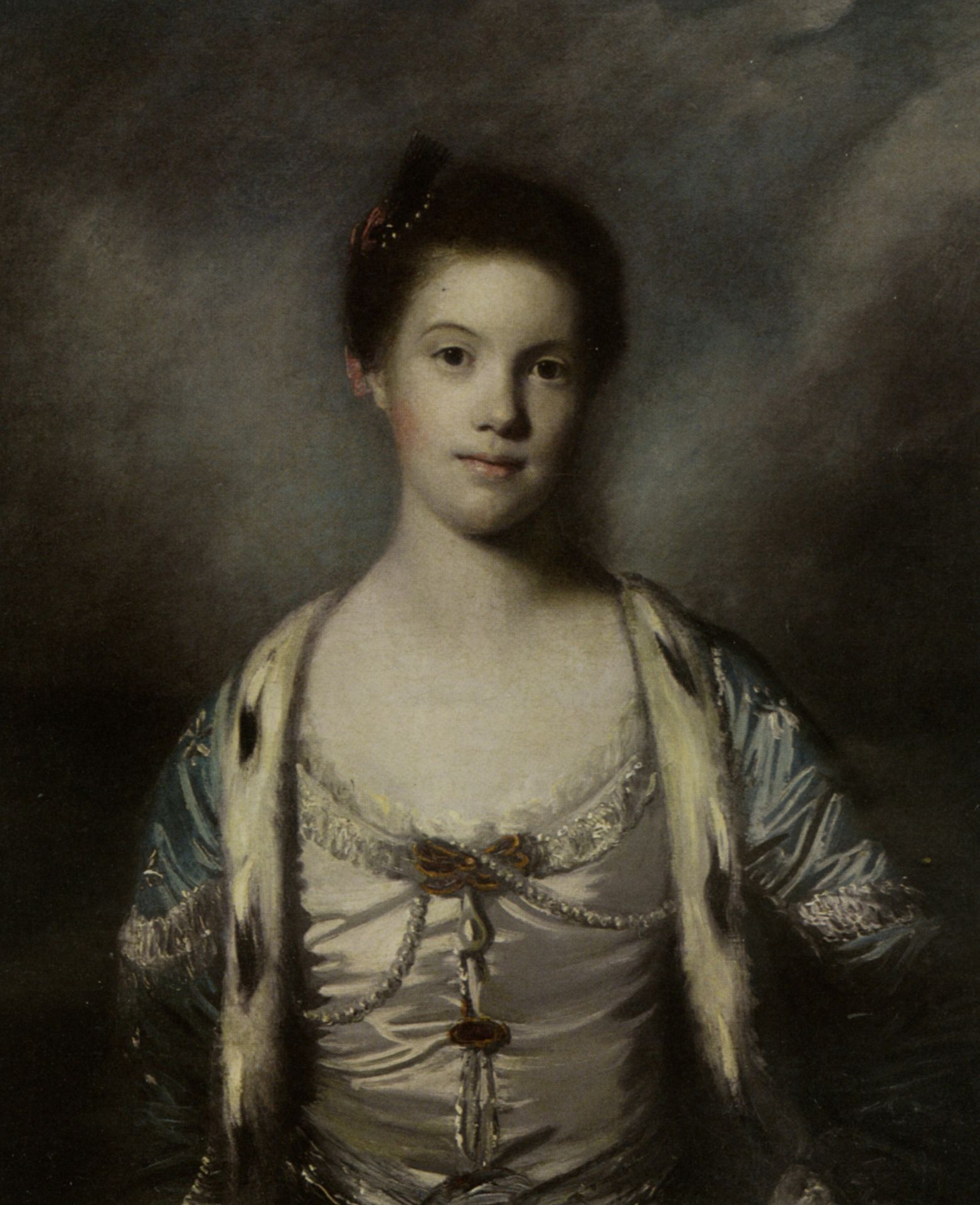 Portrait of Bridget Moris in a White Silk Dress by Joshua Reynolds