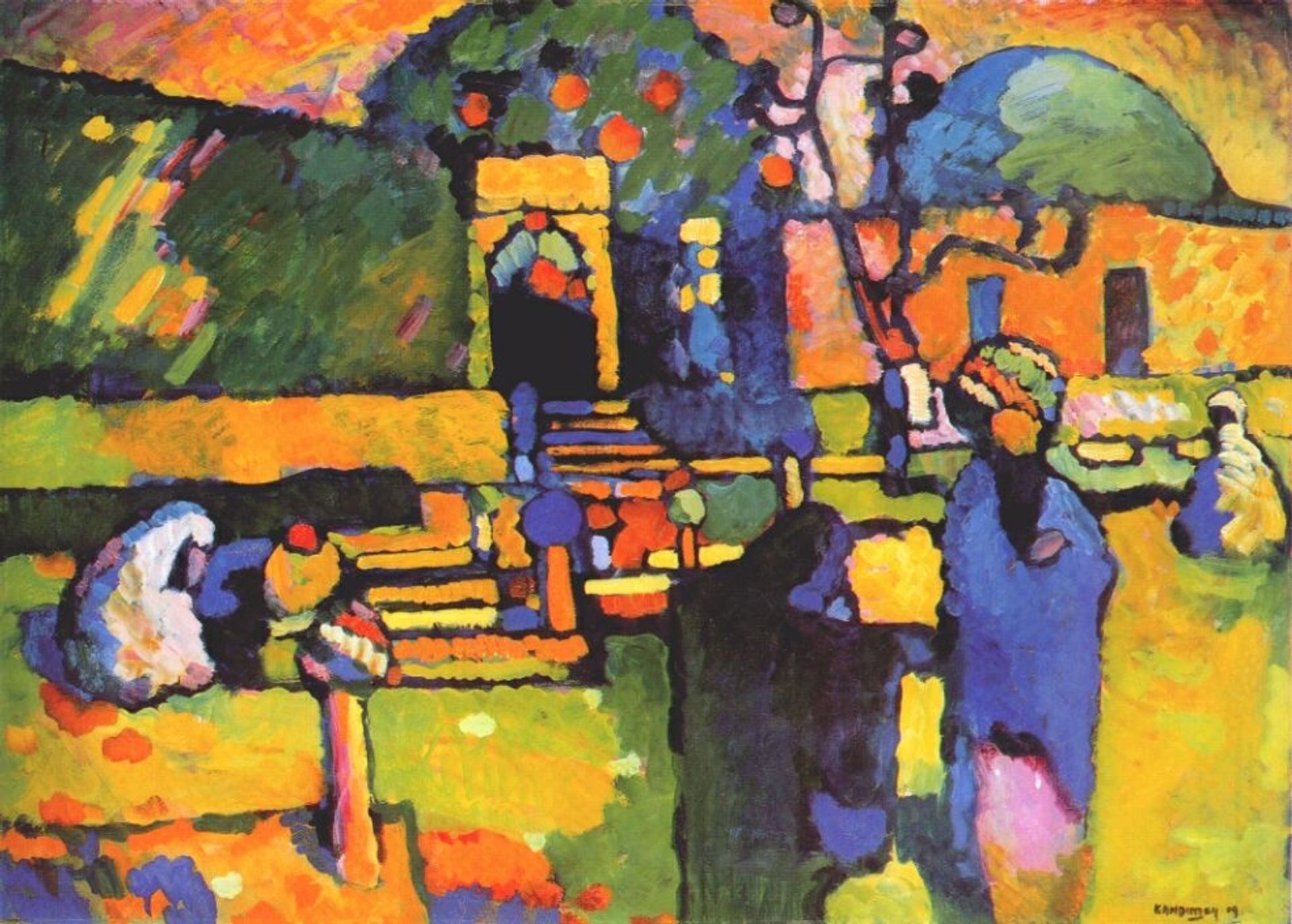 Arabs I (Cemetery) by Wassily Kandinsky