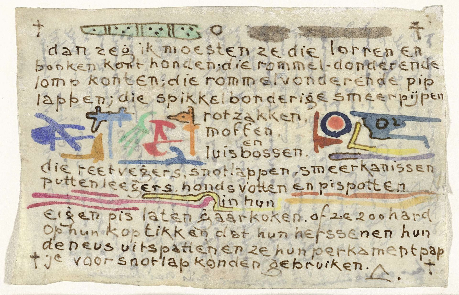 Brief met kalligrafie by Gerrit Willem Dijsselhof