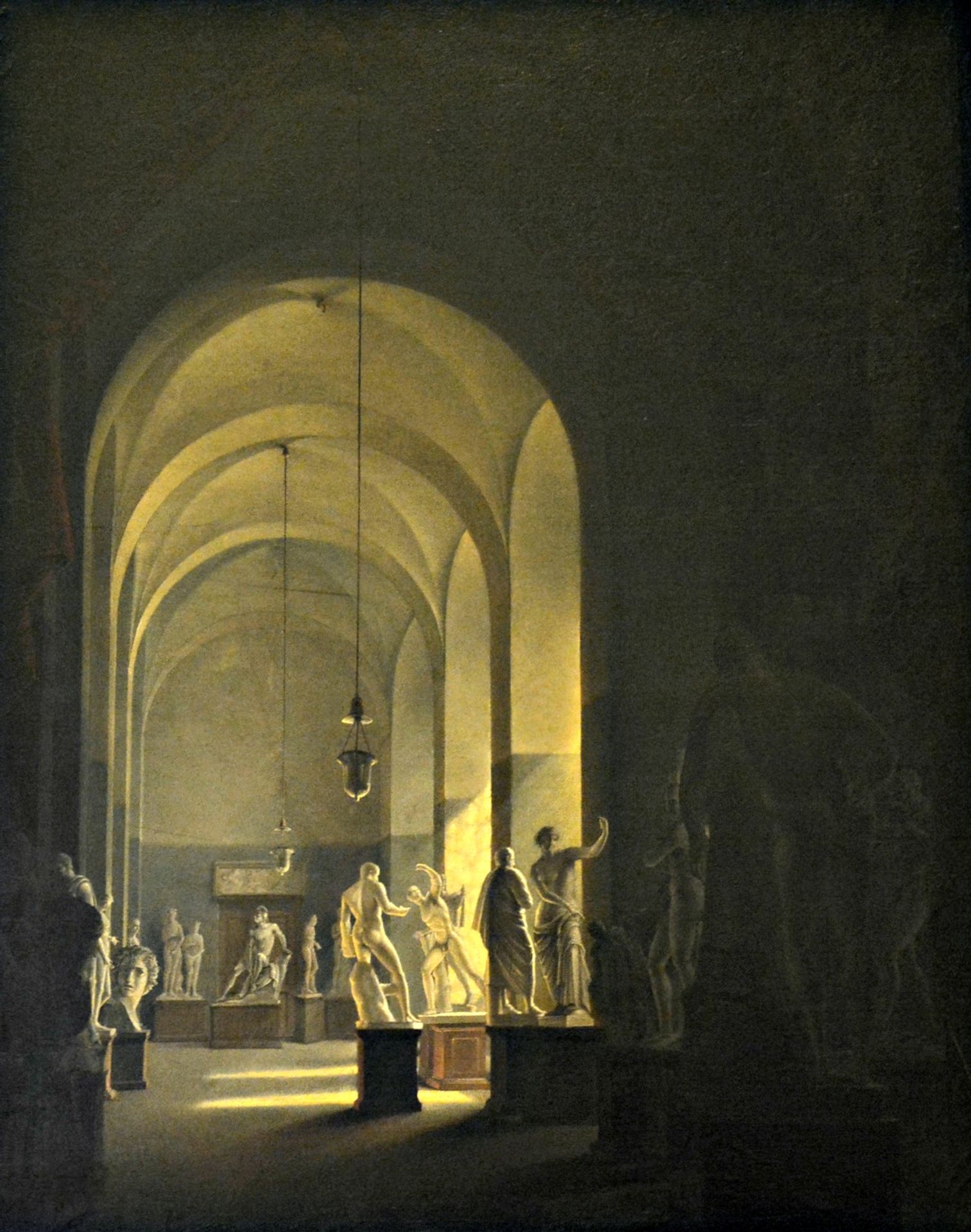 View of the interior of the Plaster Hall of the Royal Institute of Fine Arts by Vincenzo Abbati