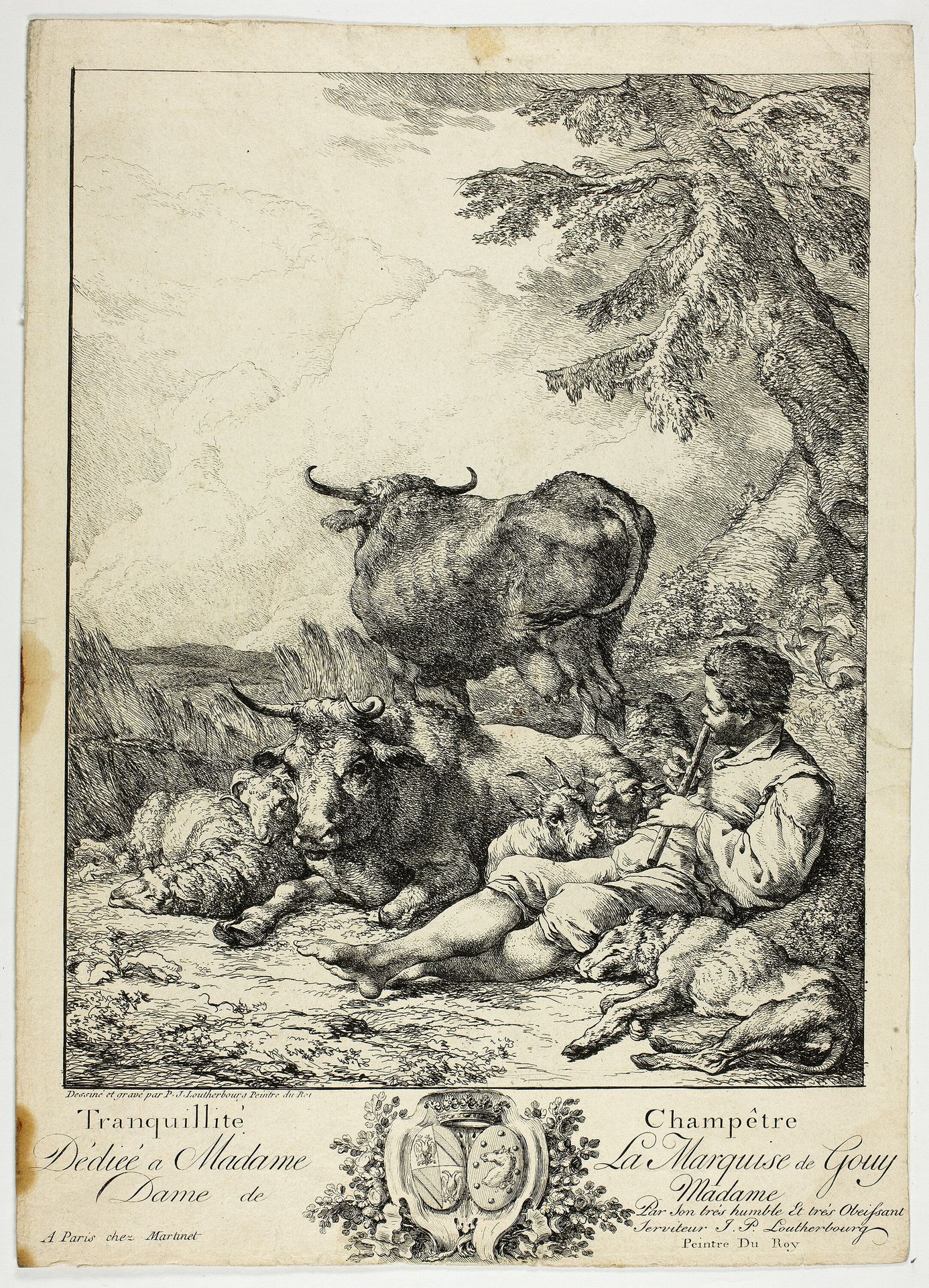 Tranquil Peasant by Philippe Jacques de Loutherbourg