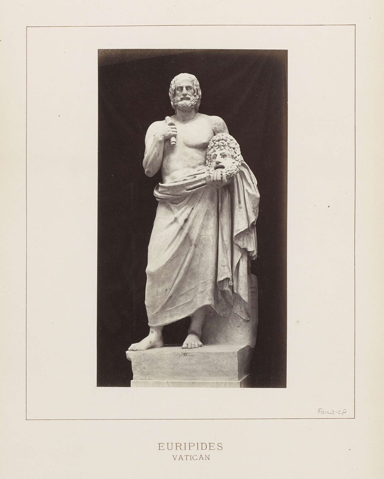 Beeldhouwwerk Euripides by Anonymous