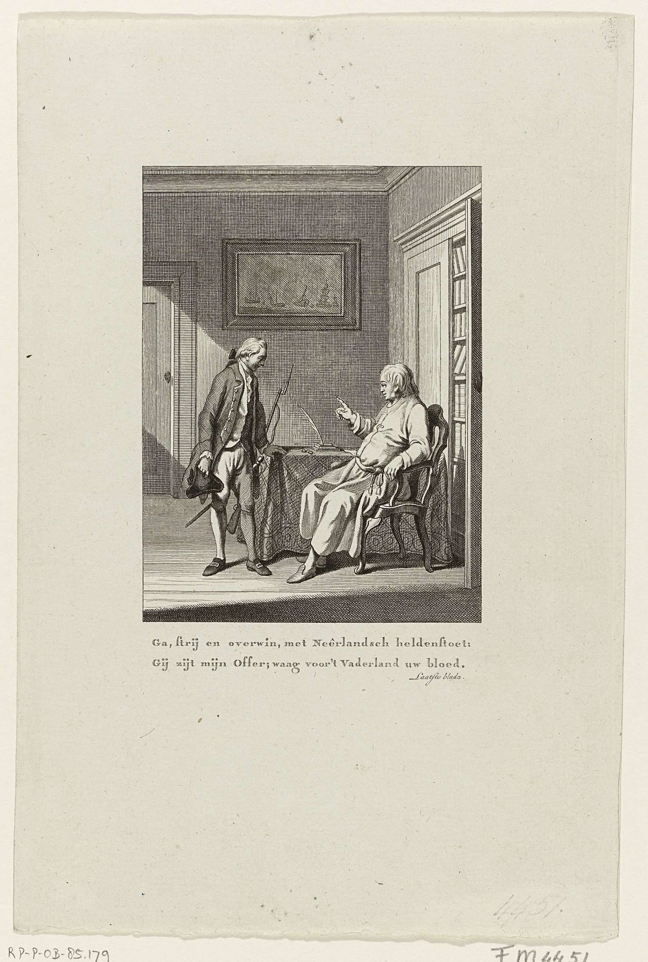Vaderlijk afscheid, 1781 by Izaak Jansz. de Wit