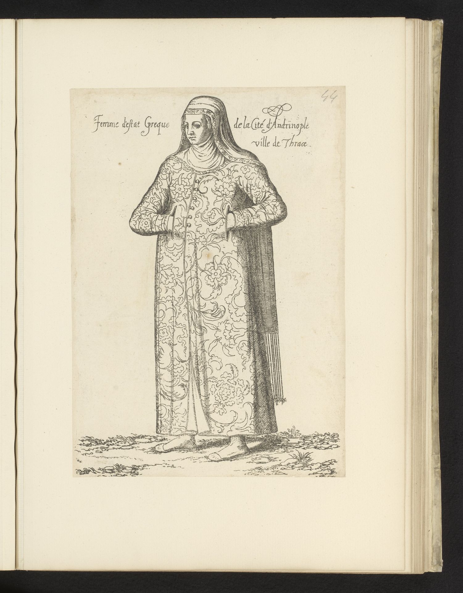 Griekse vrouw, afkomstig uit Andrinopel of Edirne te Thracië by Léon Davent