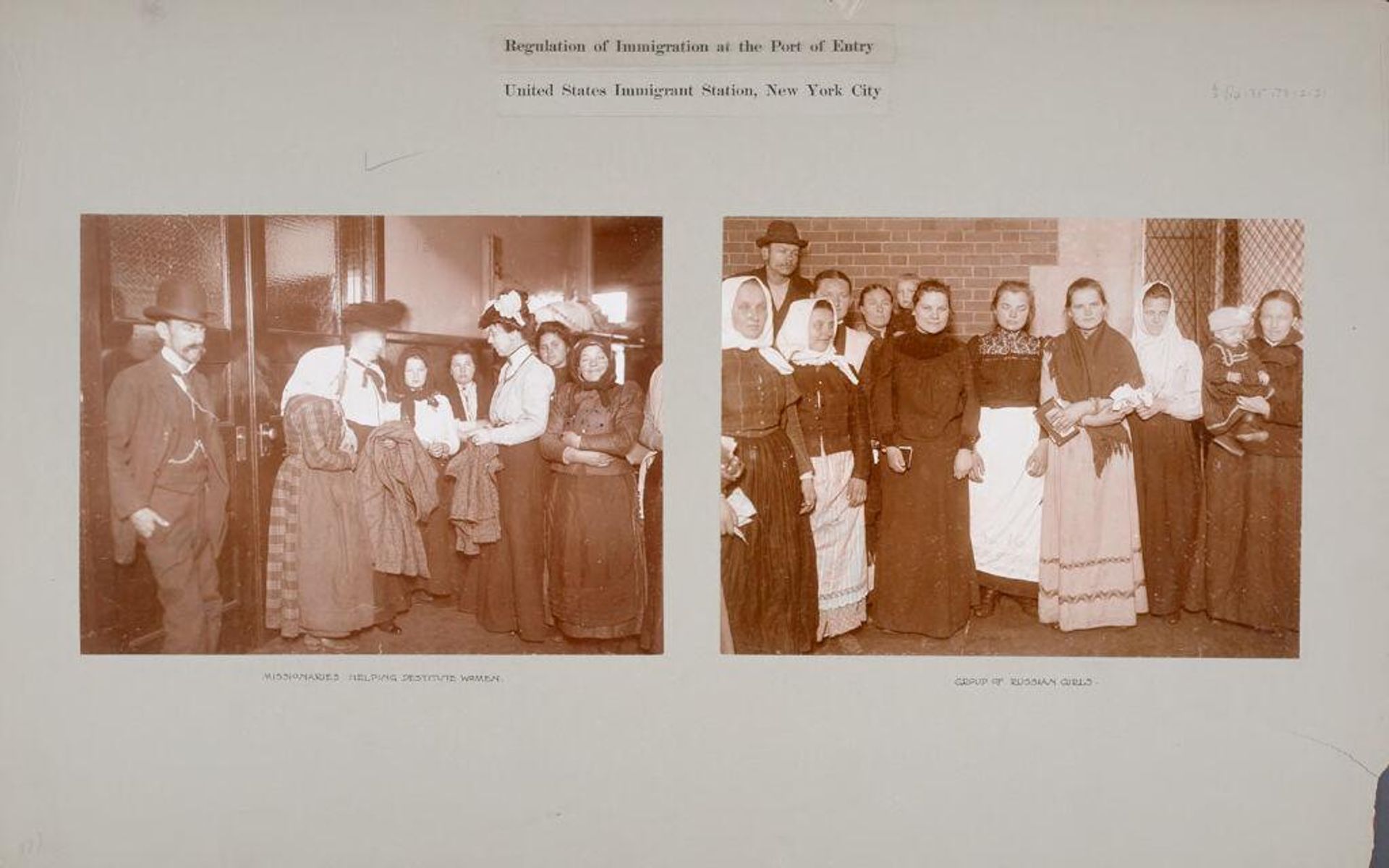 Races, Immigration: United States. New York. New York City. Immigrant Station: Regulation of Immigration at the Port of Entry. United States Immigrant Station, New York City by J. H. Adams