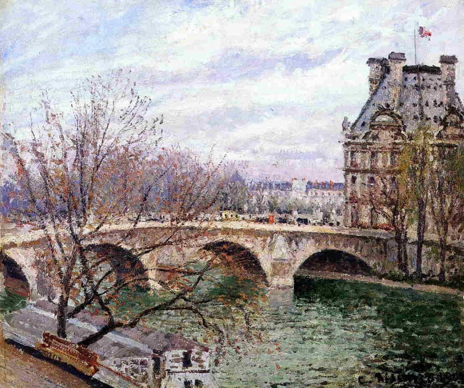 The Pont Royal and the Pavillion de Flore by Camille Pissarro