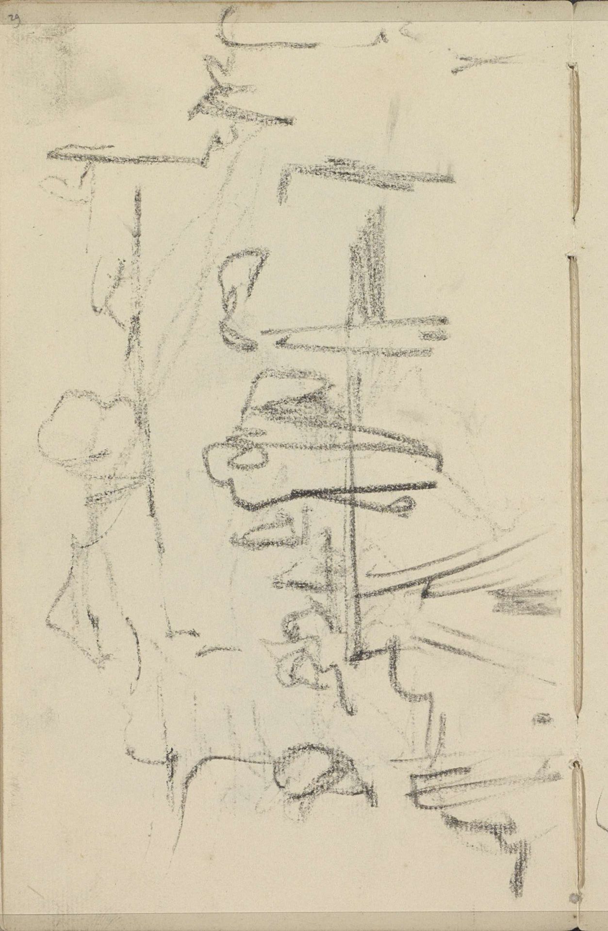 Stadsgezicht met figuren by George Hendrik Breitner